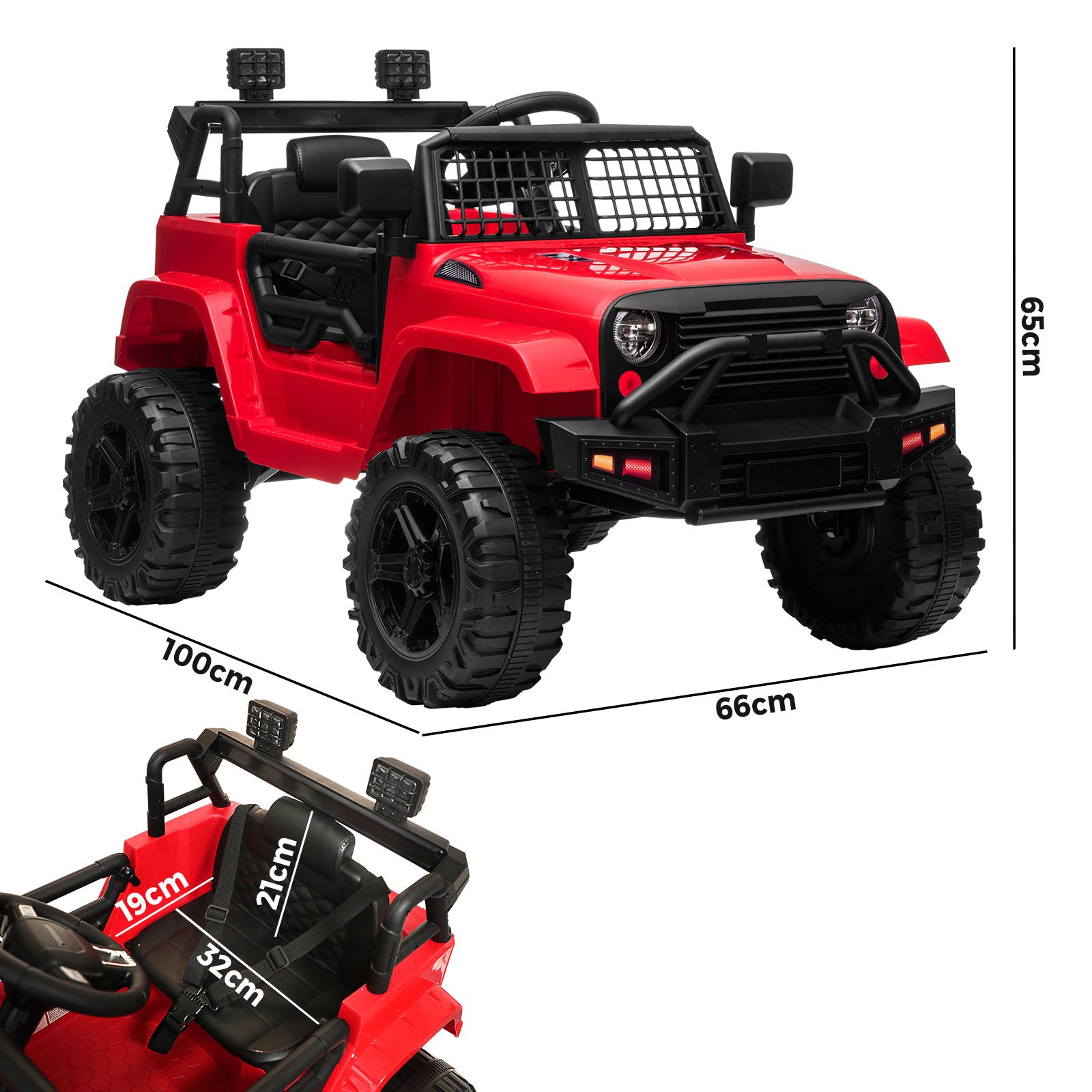 Mazam Ride On Car Electric Jeep Toy Remote Cars Kids Gift MP3 LED lights 12V - Sunyee