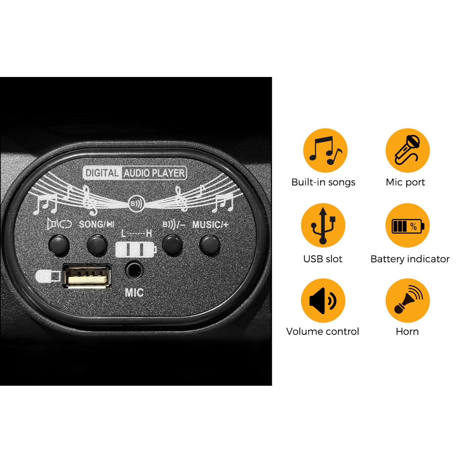 Mazam Kids Ride On Car Jeep 12V Electric Remote Control Toddler Toy Cars Black - Sunyee