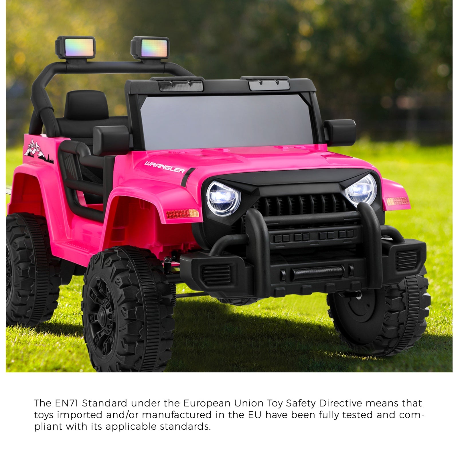 Mazam Kids Ride On Cars Remote Control 12V Electric Toy Jeep Horn Music Car Pink - Sunyee