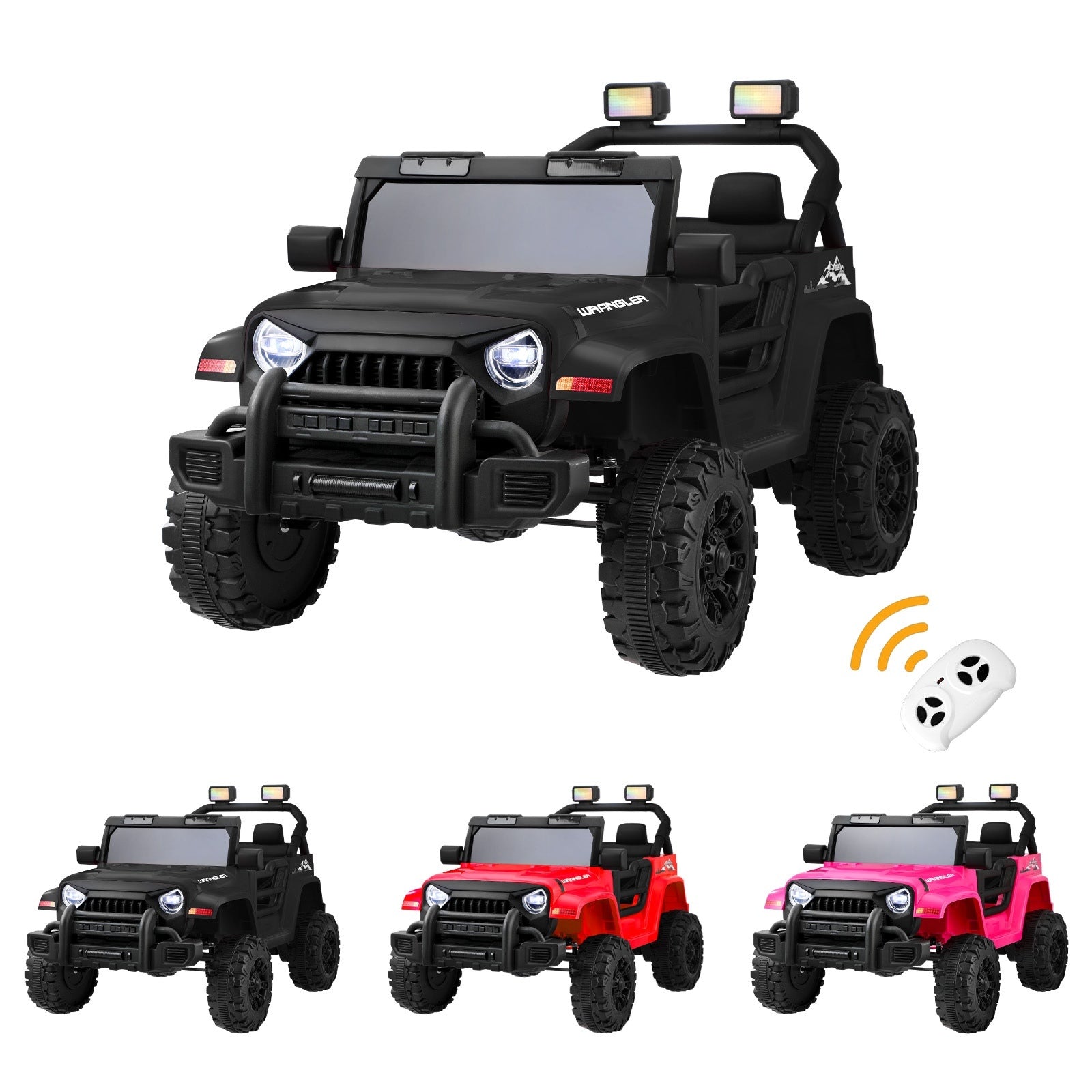 Mazam Kids Ride On Car Jeep 12V Electric Remote Control Toy Cars Gift Black Pink - Sunyee