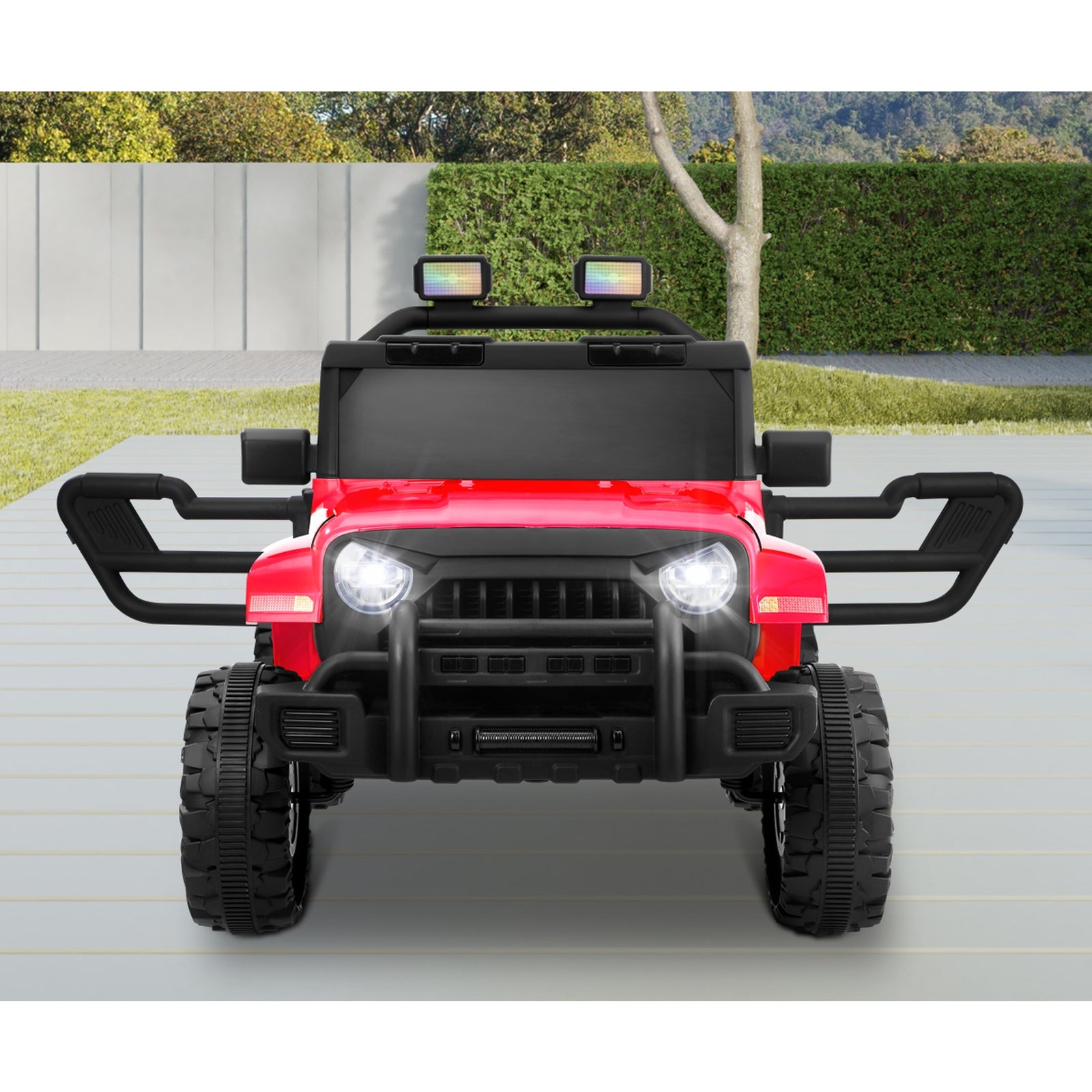 Mazam Kids Ride on Cars 12V Electric Toys Jeep Battery Remote Control LED Red - Sunyee