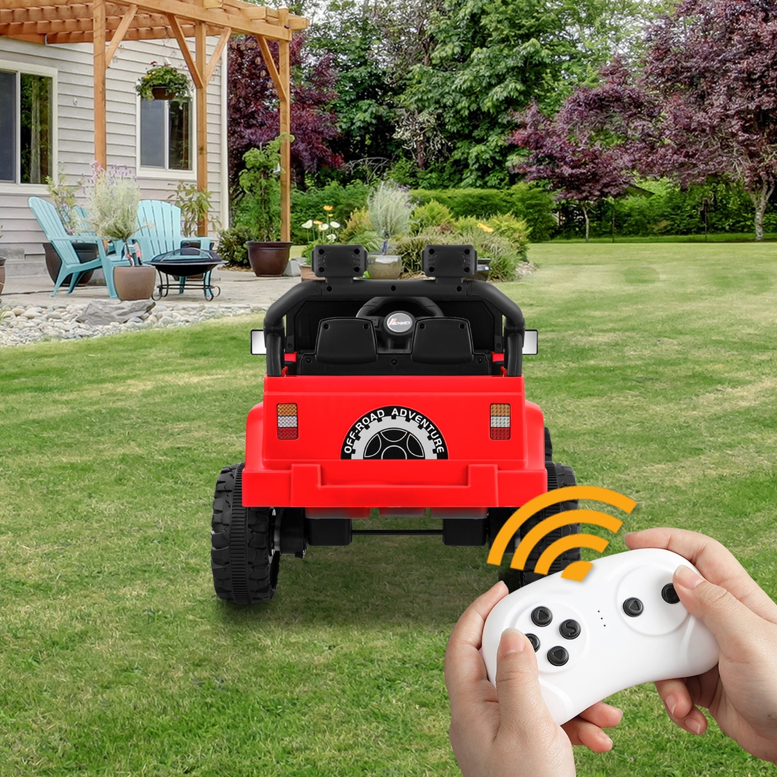 Mazam Kids Ride on Cars 12V Electric Toys Jeep Battery Remote Control LED Red - Sunyee