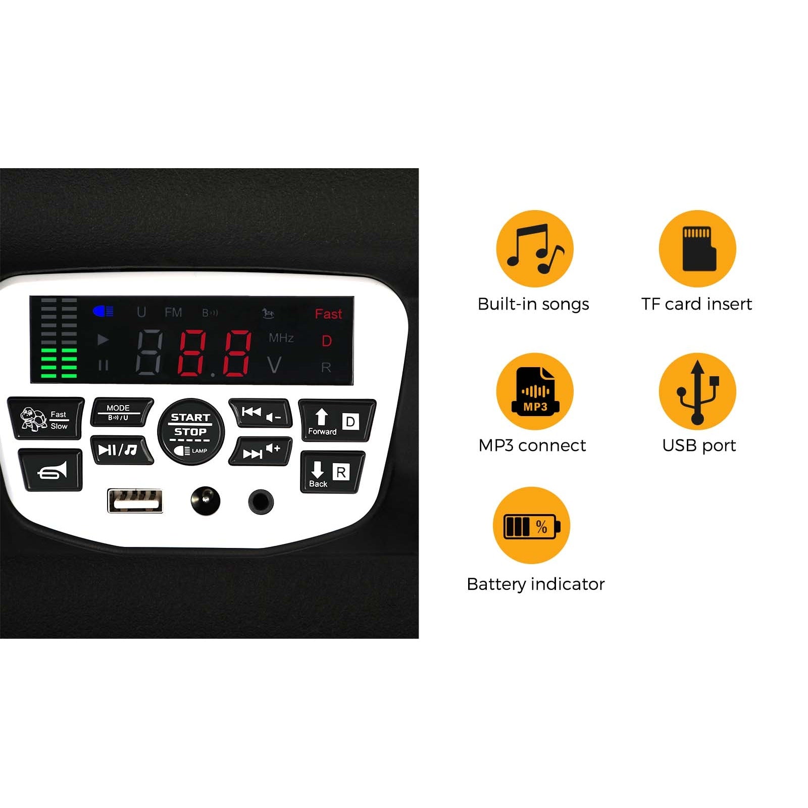 Mazam Kids Ride On Car Jeep Electric Vehicle Toy Remote Cars Gift 12V LED Light - Sunyee