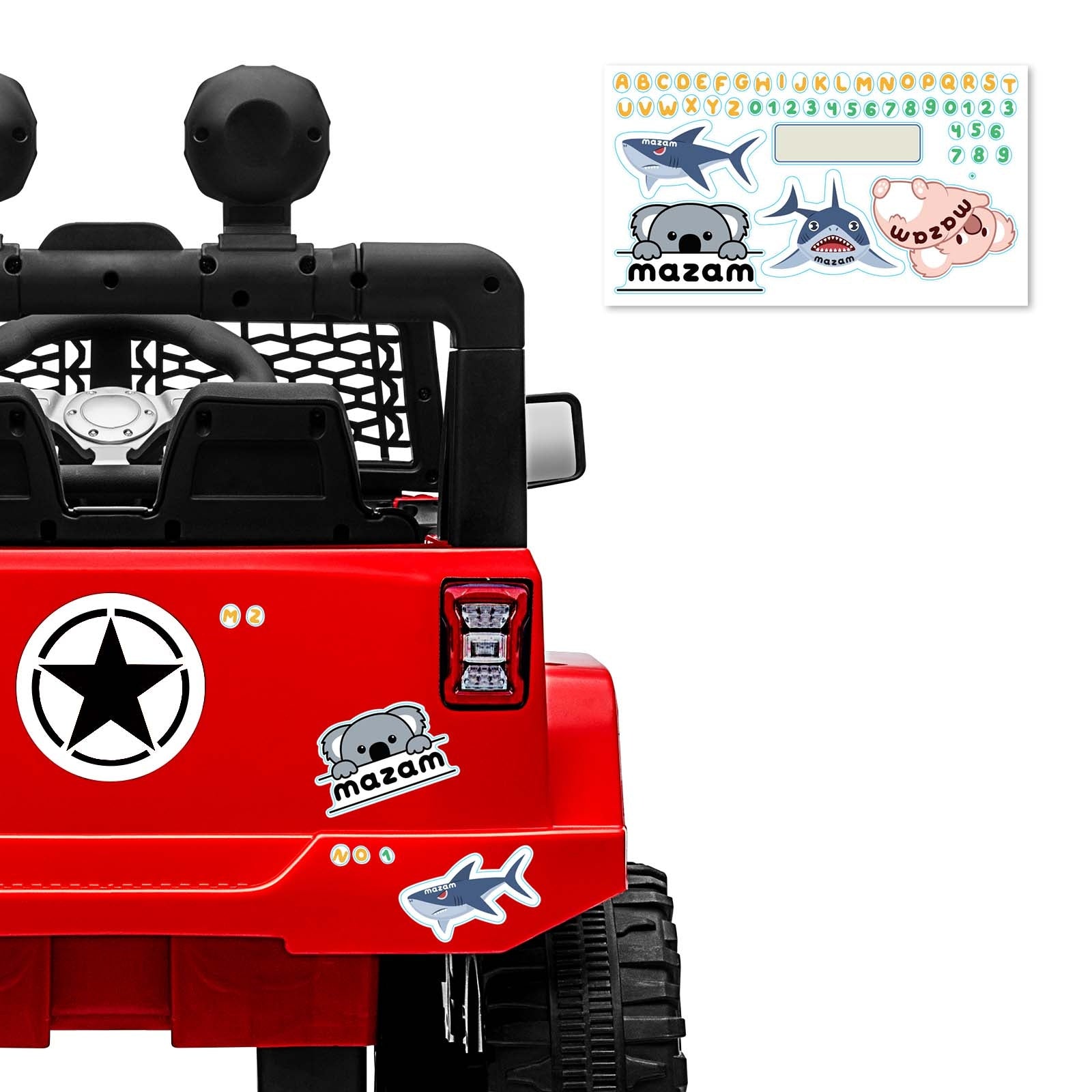 Mazam Ride On Car Electric Jeep Toy Remote Cars Kids Gift MP3 LED lights 12V - Sunyee