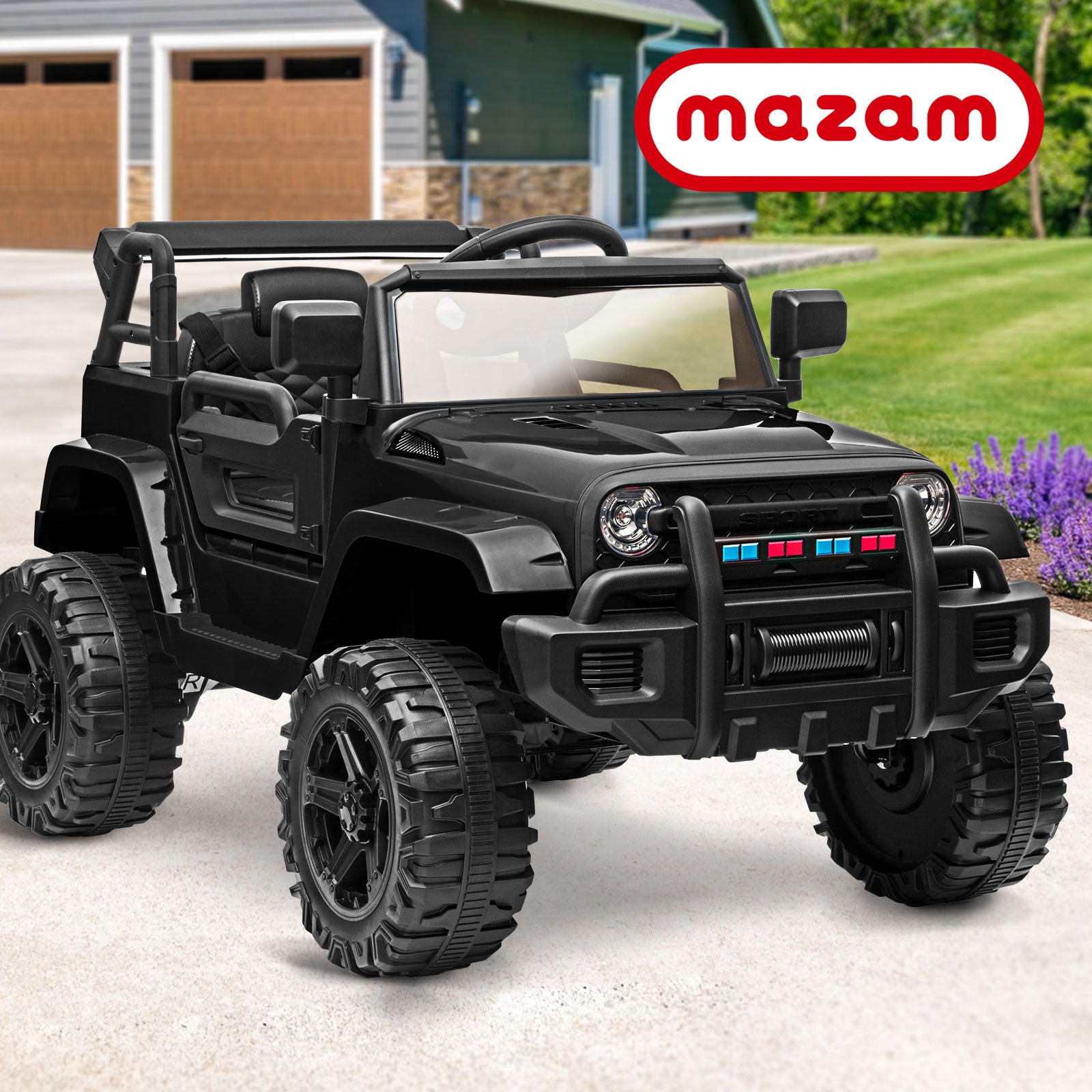 Mazam Ride On Car 12V Electric Jeep Remote Vehicle Kids Toy Cars Gift LED light - Sunyee