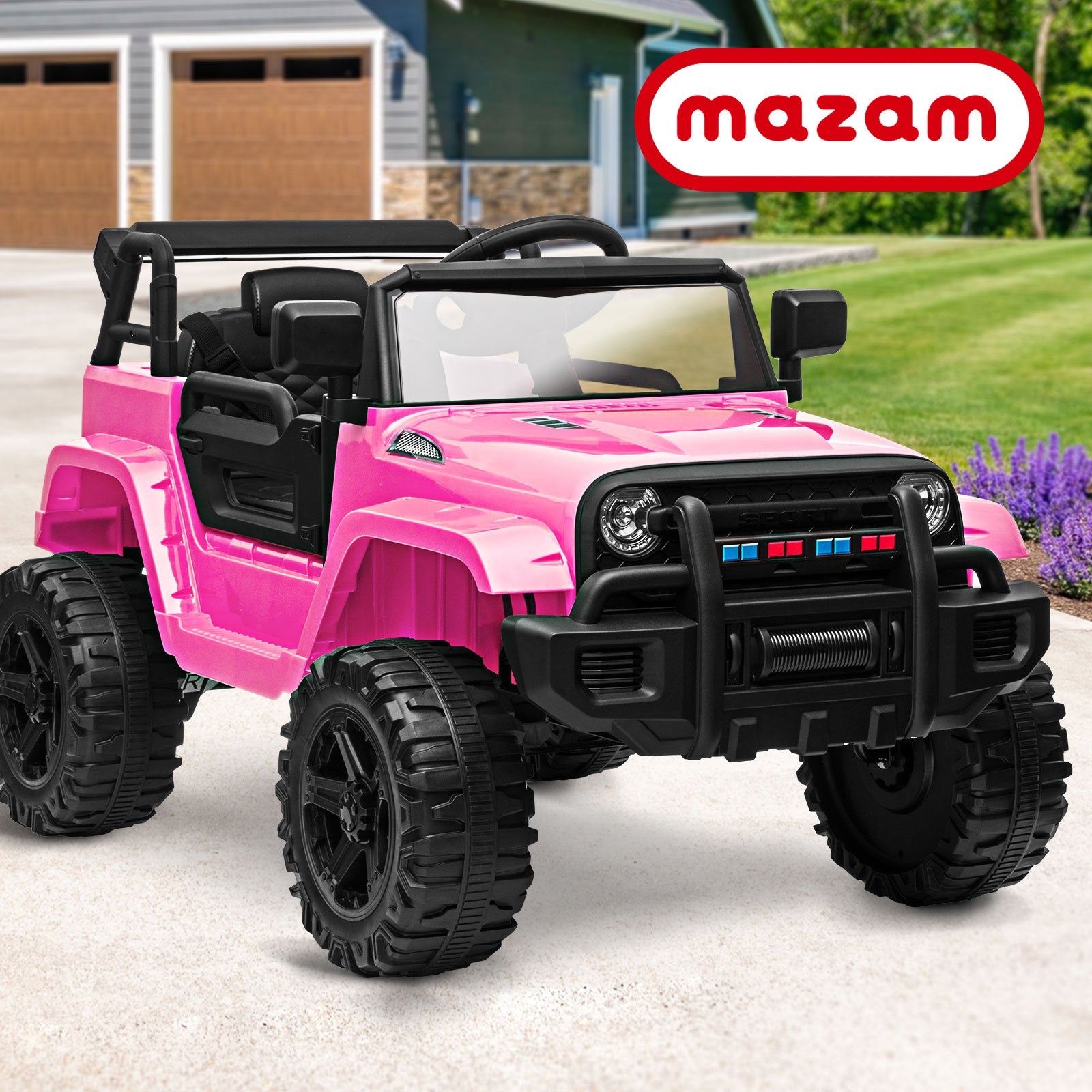 Mazam Kids Ride On Car Jeep 12V Electric Vehicle Toy Remote Cars Gift LED Light - Sunyee