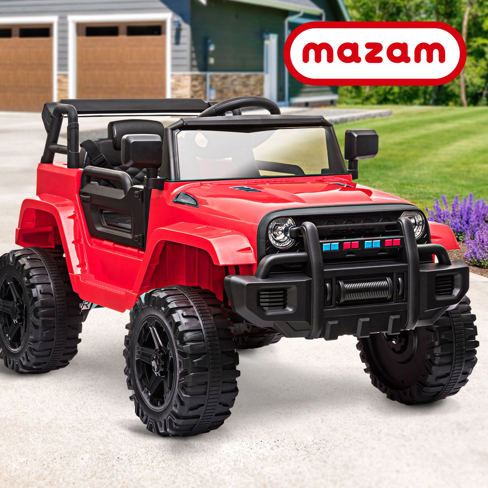 Mazam Ride On Car Electric Jeep Toy Remote Cars Kids Gift MP3 LED lights 12V - Sunyee