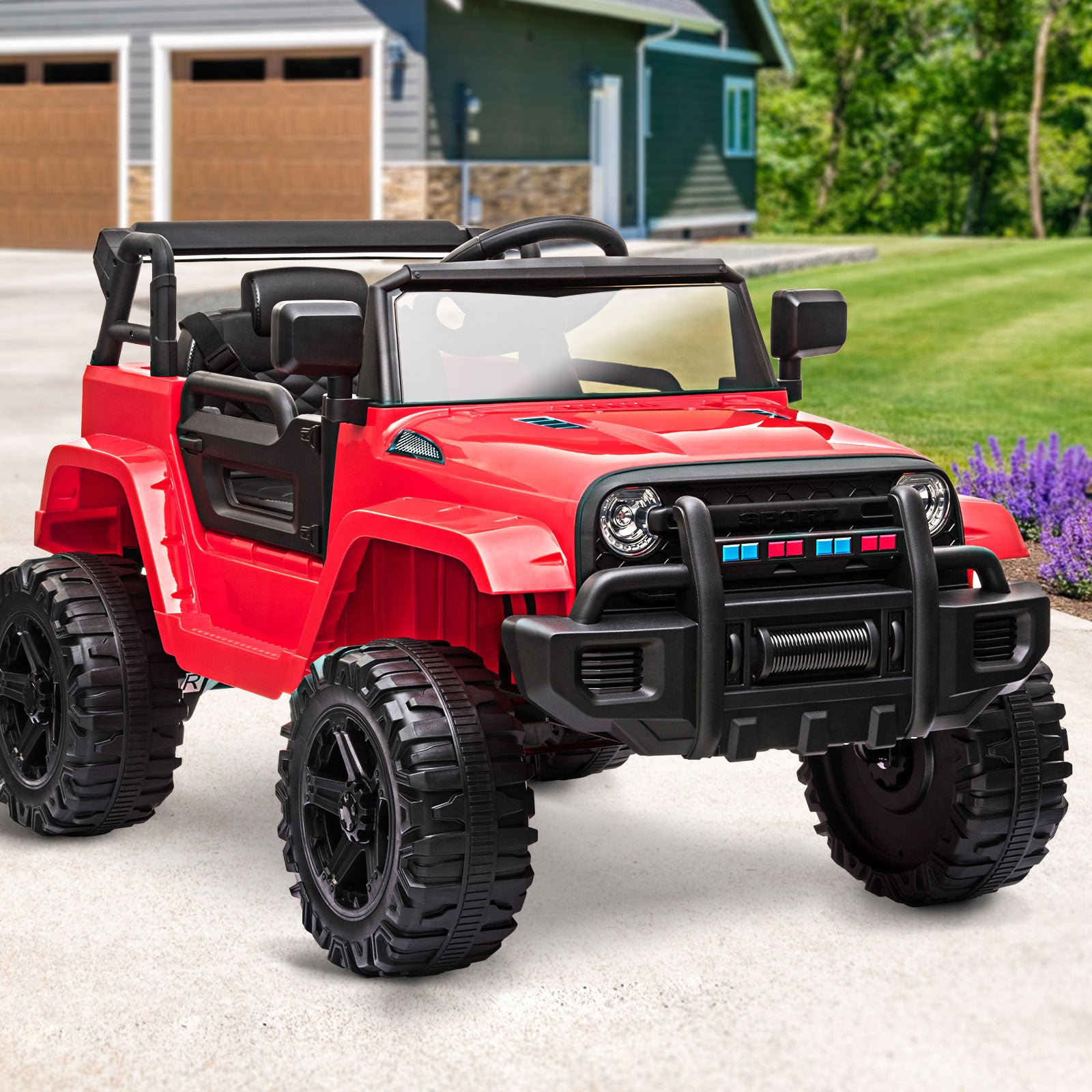 Mazam Ride On Car Electric Jeep Toy Remote Cars Kids Gift MP3 LED lights 12V - Sunyee