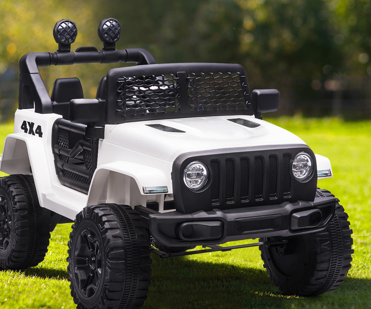 Mazam Kids Ride On Car Electric Toys Jeep 12V Remote Vehicle Car Gift White - Sunyee