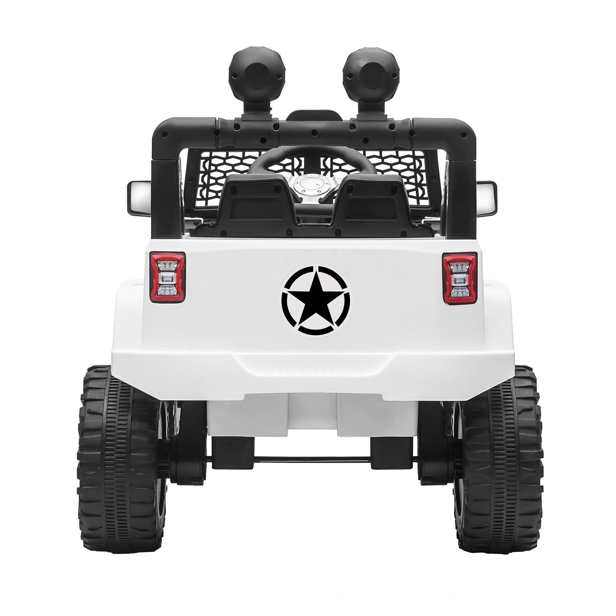 Mazam Kids Ride On Car Electric Toys Jeep 12V Remote Vehicle Car Gift White - Sunyee