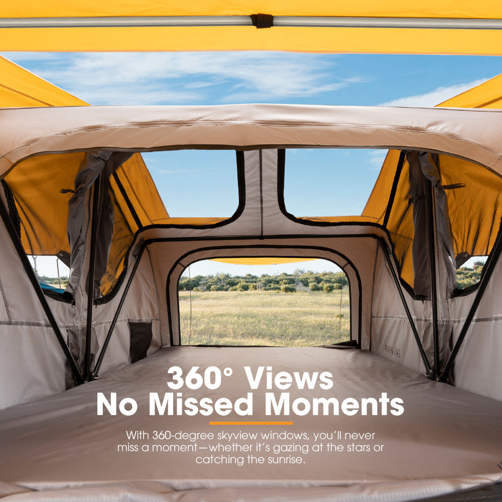 San Hima Alpine Roof Top Tent With Ladder Outdoor Camping Waterproof Car 4WD 4X4 - Sunyee