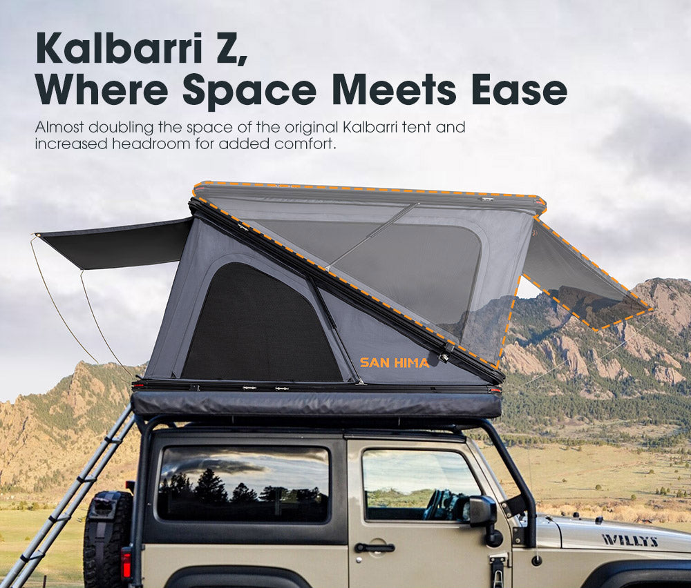 San Hima Kalbarri Z Roof Top Tent Hardshell With Ladder + 130W Solar Panel