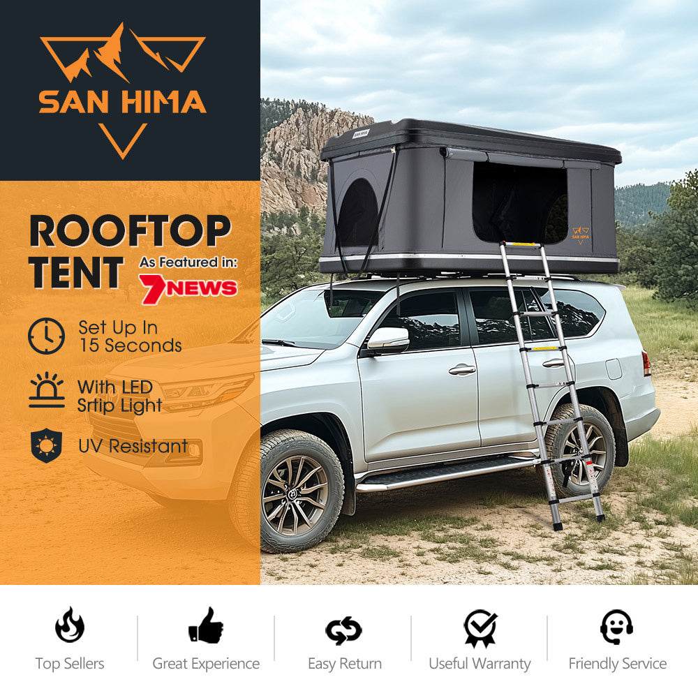 San Hima Jervis Loft Rooftop Tent Pop Up Hardshell With Ladder Waterproof 4x4 - Sunyee