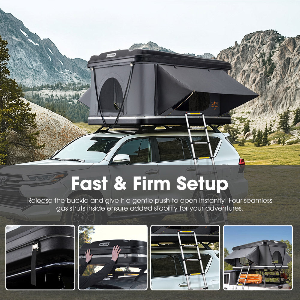 San Hima Jervis Loft Rooftop Tent Pop Up Hardshell With Ladder Waterproof 4x4 - Sunyee
