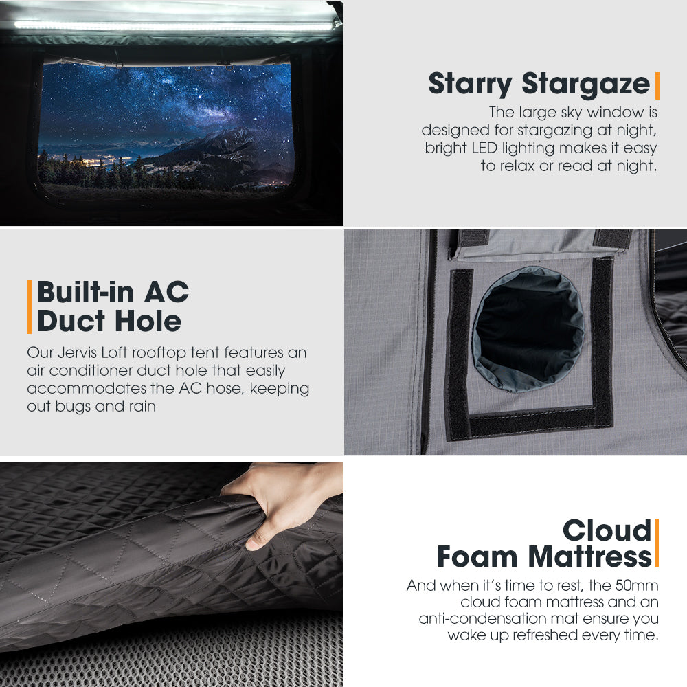 San Hima Jervis Loft Rooftop Tent Pop Up Hardshell With Ladder Waterproof 4x4 - Sunyee