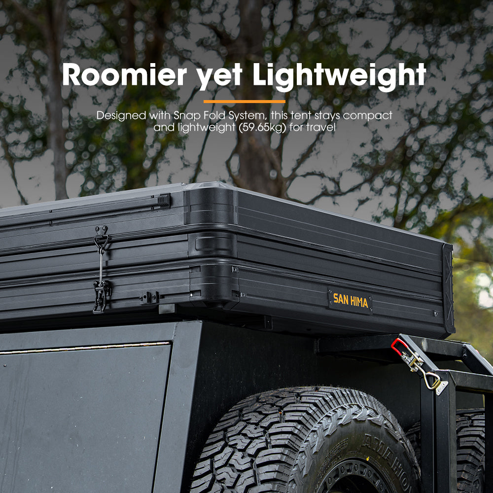 San Hima CapeTop Rooftop Tent Hardshell With Ladder Outdoor Camping 4x4 4WD - Sunyee