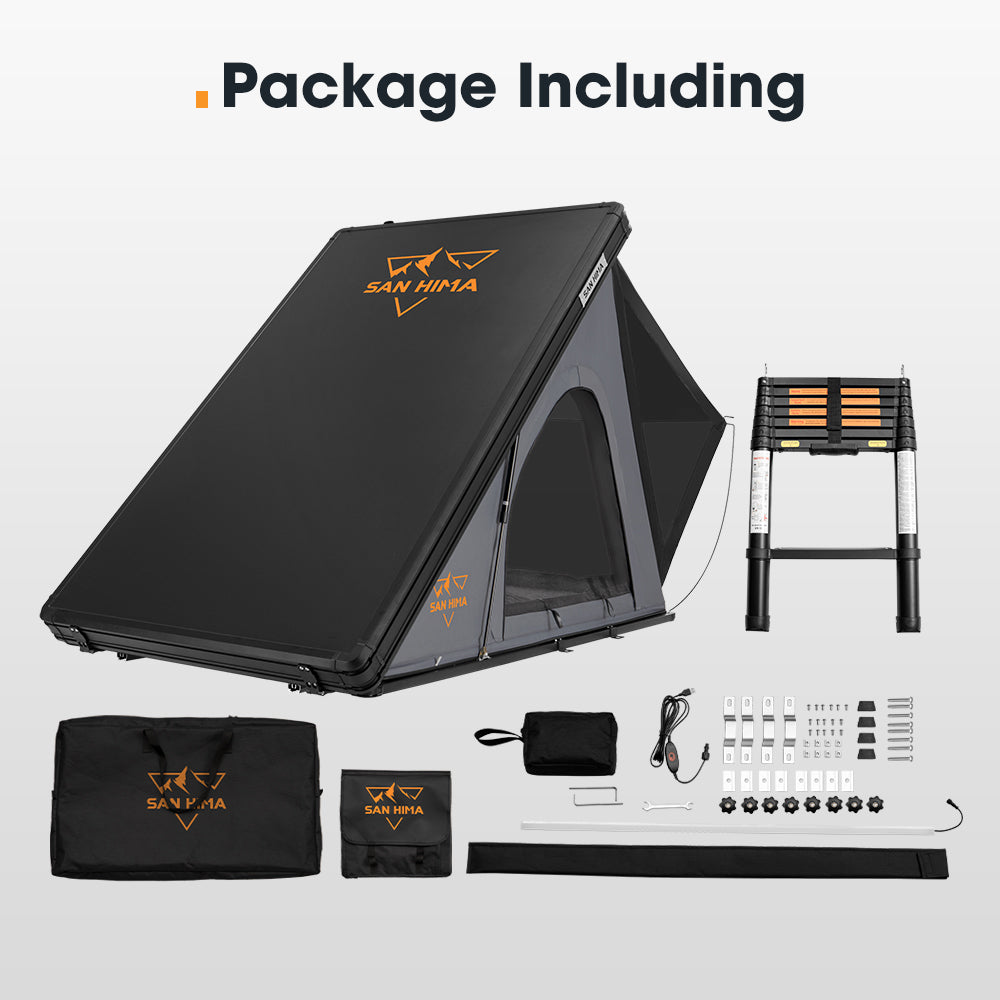 San Hima Kalbarri Lite Rooftop Tent Hardshell With Ladder Grey Camping 4x4 4WD - Sunyee