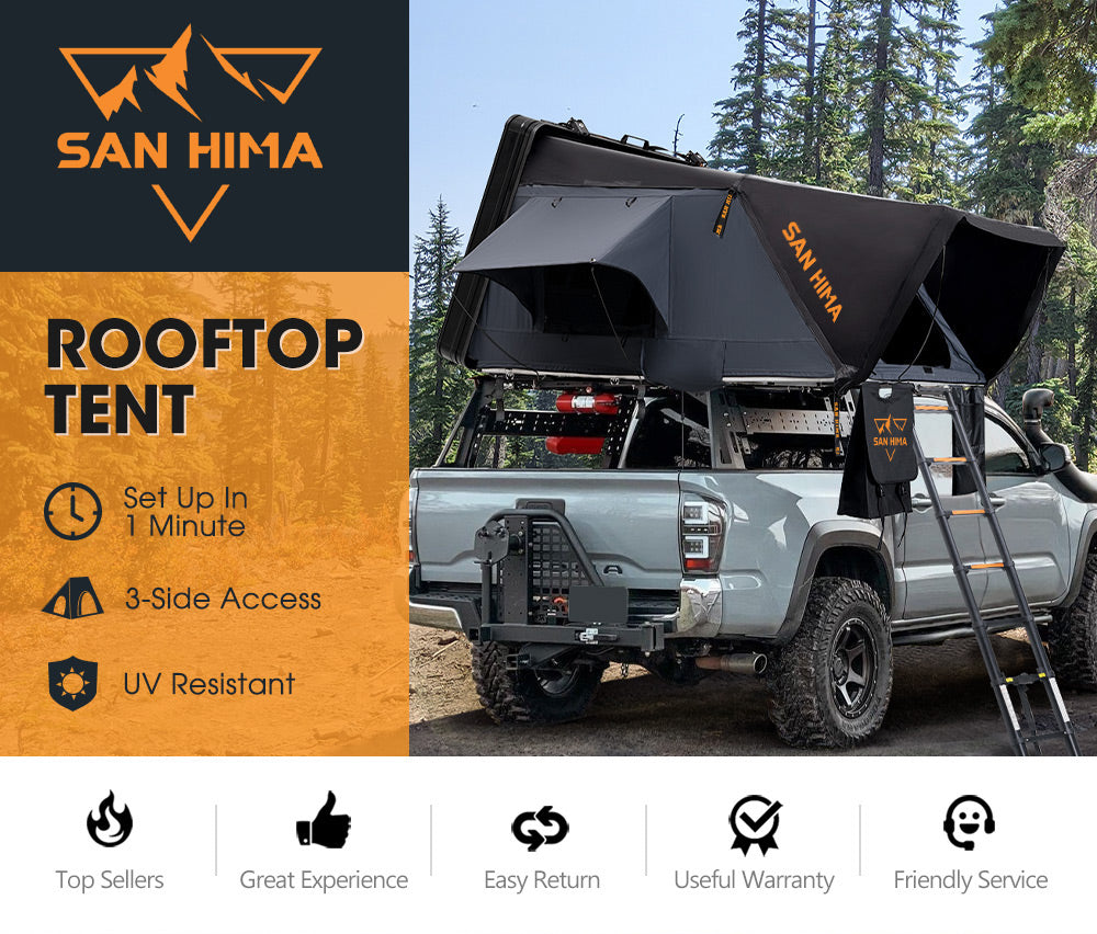San Hima Jervis Pro Roof Top Tent Hardshell Side Opening With Ladder Camping 4WD - Sunyee