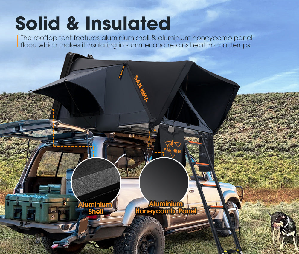 San Hima Jervis Pro Roof Top Tent Hardshell Side Opening With Ladder Camping 4WD - Sunyee