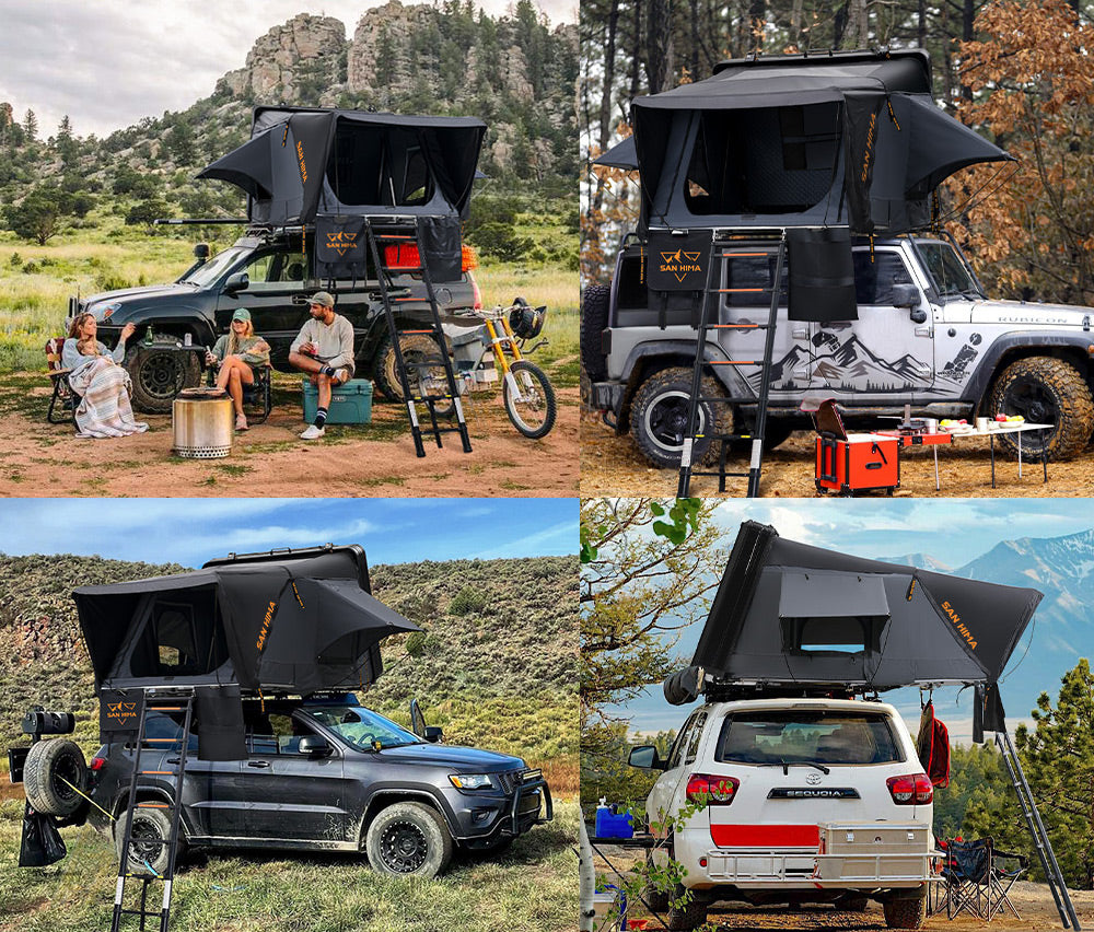 San Hima Jervis Pro Roof Top Tent Hardshell Side Opening With Ladder Camping 4WD - Sunyee