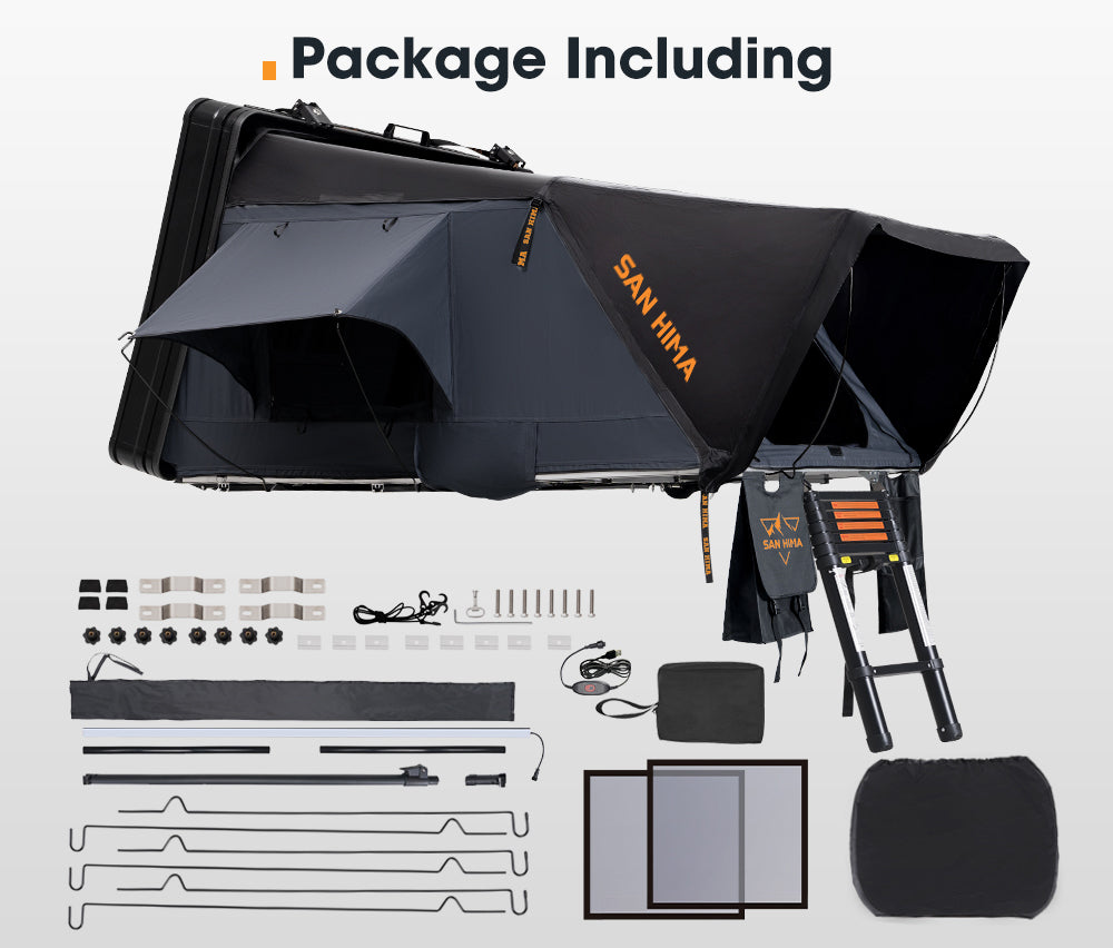 San Hima Jervis Pro Roof Top Tent Hardshell Side Opening With Ladder Camping 4WD - Sunyee