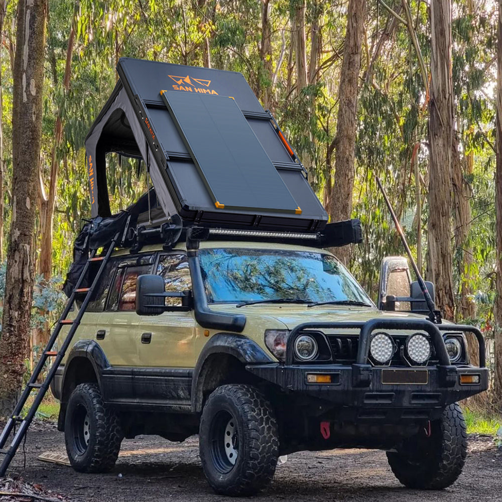 San Hima Kalbarri Gen 2 Roof Top Tent Hardshell With Ladder + 120W Solar Panel - Sunyee