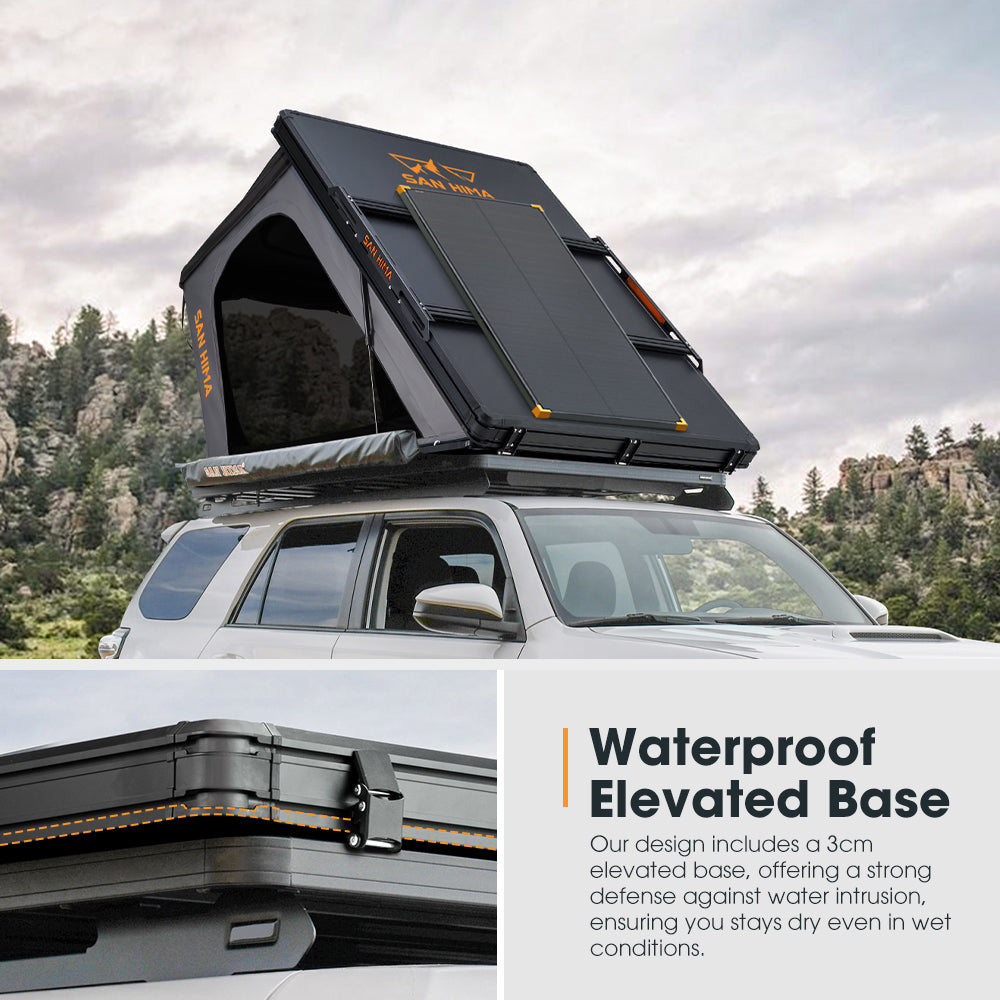 San Hima Kalbarri Gen 2 Rooftop Tent Hardshell + 120W Solar Panel - Sunyee