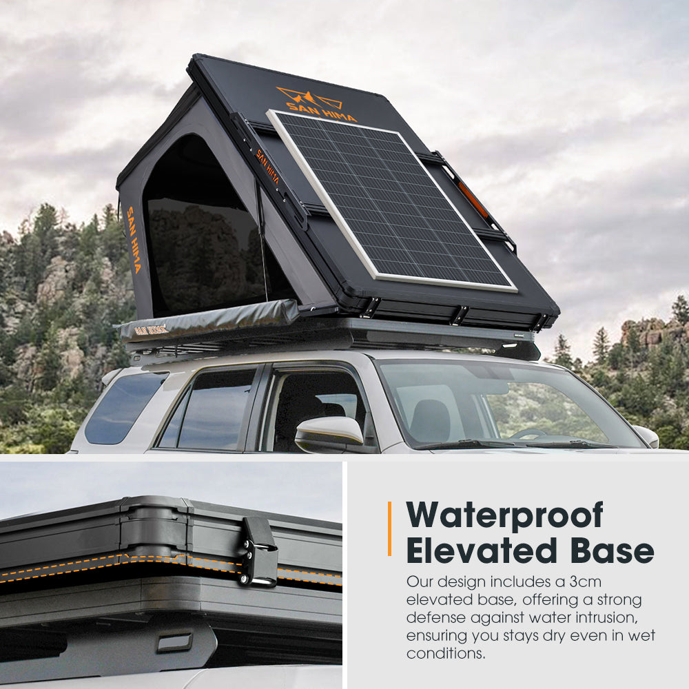 San Hima Kalbarri Gen 2 Rooftop Tent Hardshell + 200W Solar Panel - Sunyee