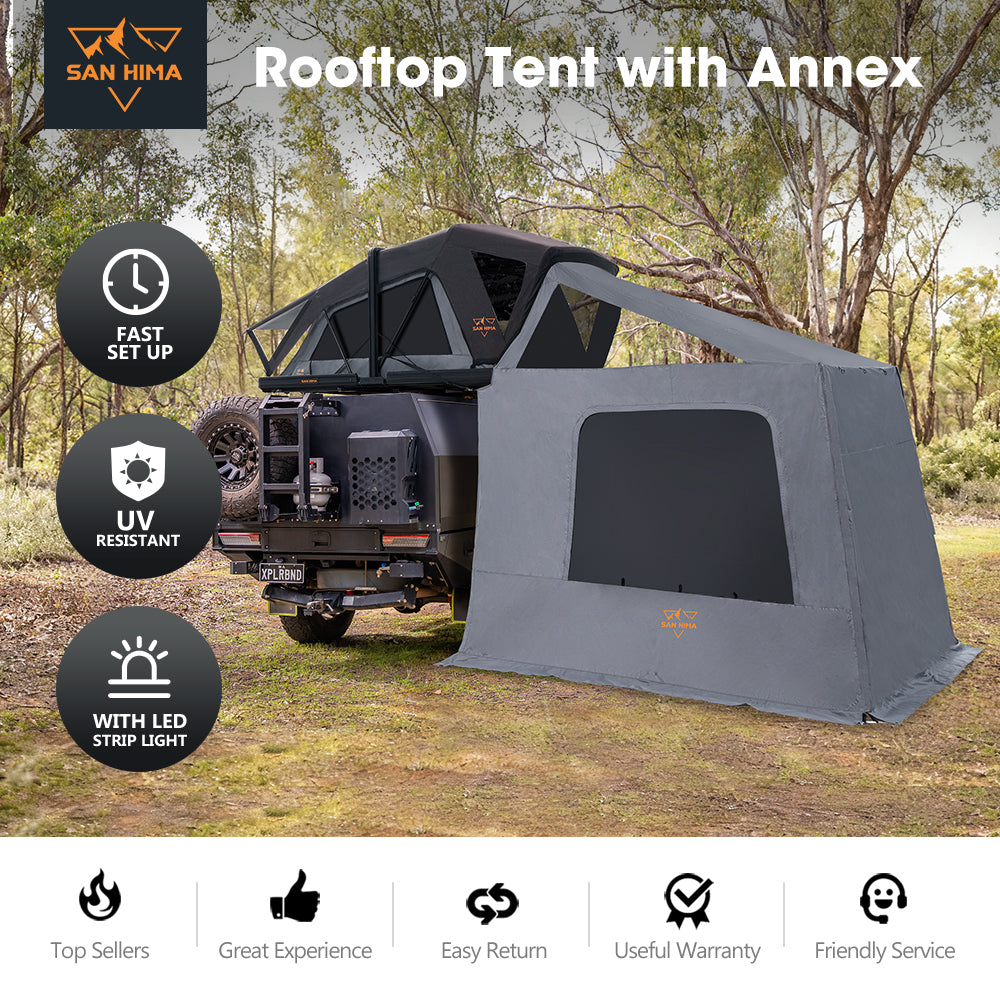 San Hima CapeTop Rooftop Tent & Annex Extension Outdoor Camping Waterproof 4x4 - Sunyee
