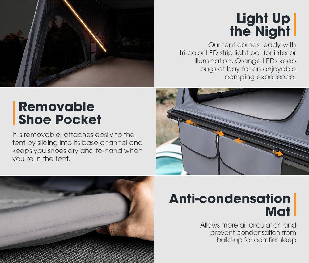 San Hima Kalbarri Z Roof Top Tent Hardshell With Ladder + 200W Solar Panel