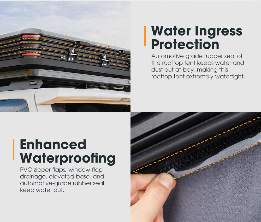 San Hima Kalbarri Z Roof Top Tent Hardshell With Ladder + 250W Solar Panel