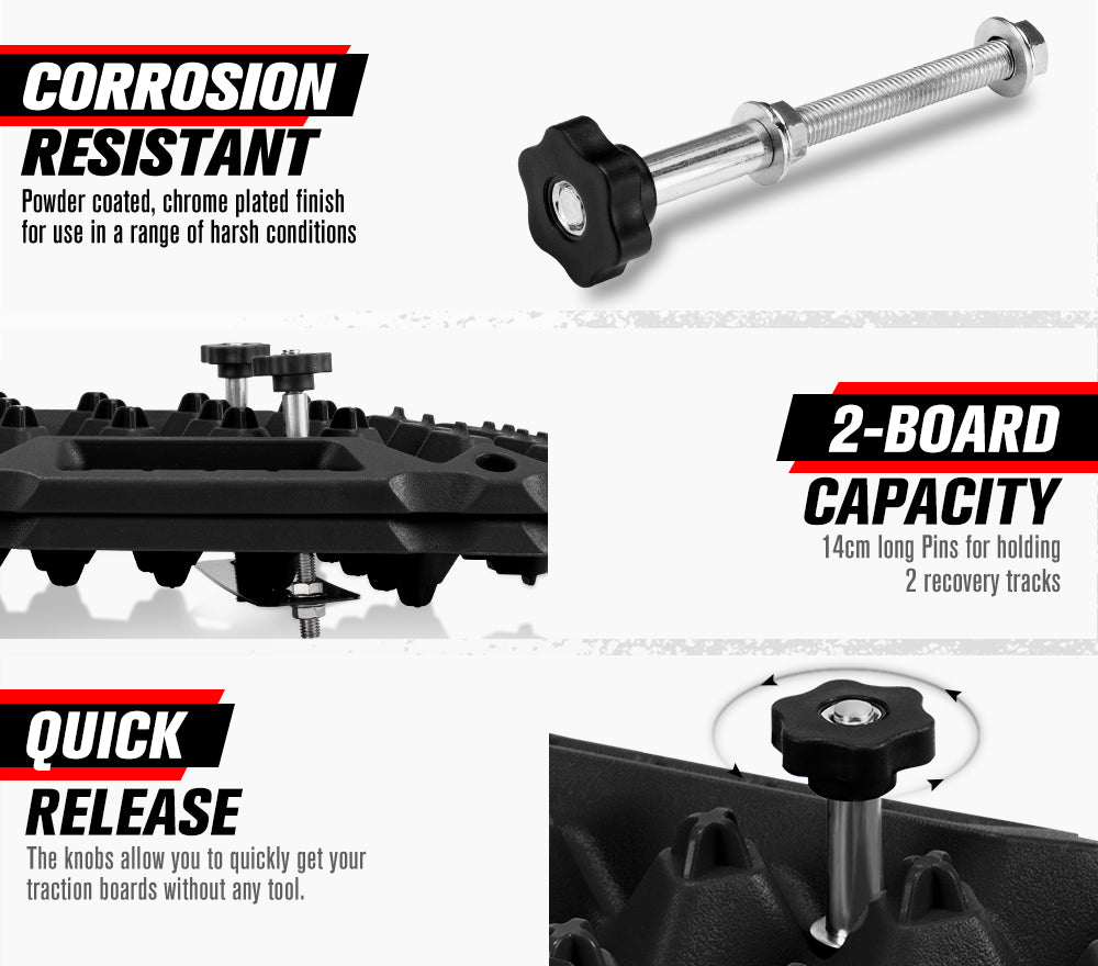FIERYRED Pair 15T Recovery Tracks Black - Sunyee