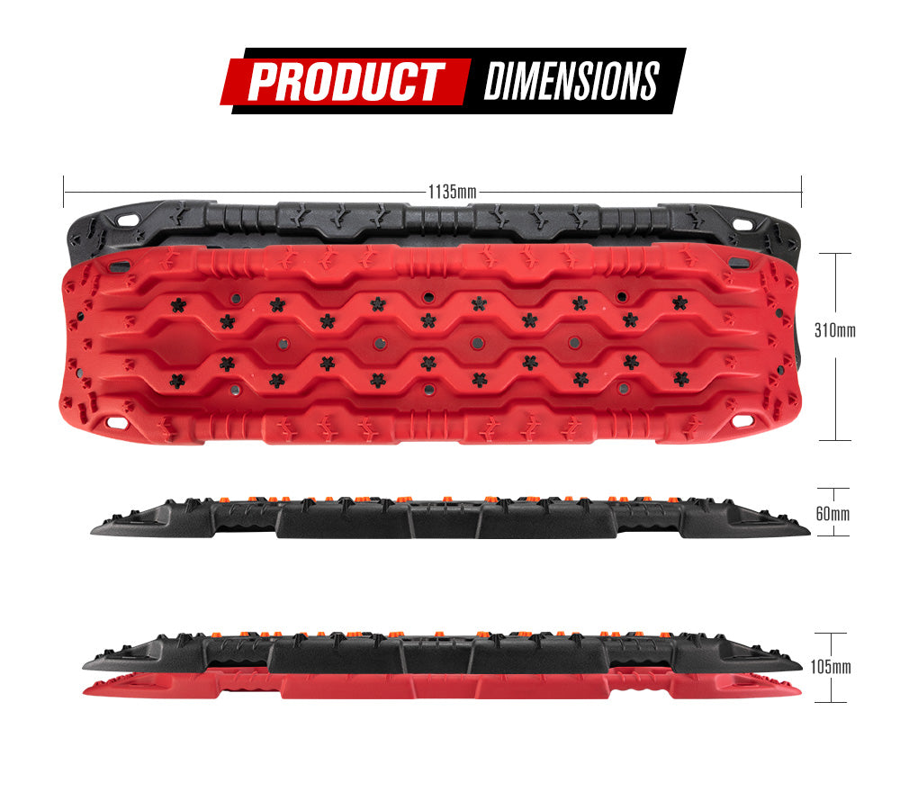 Fieryred Recovery Tracks /w Mounting Pins 15T Board 4WD Sand Track Snow Mud 4x4 - Sunyee