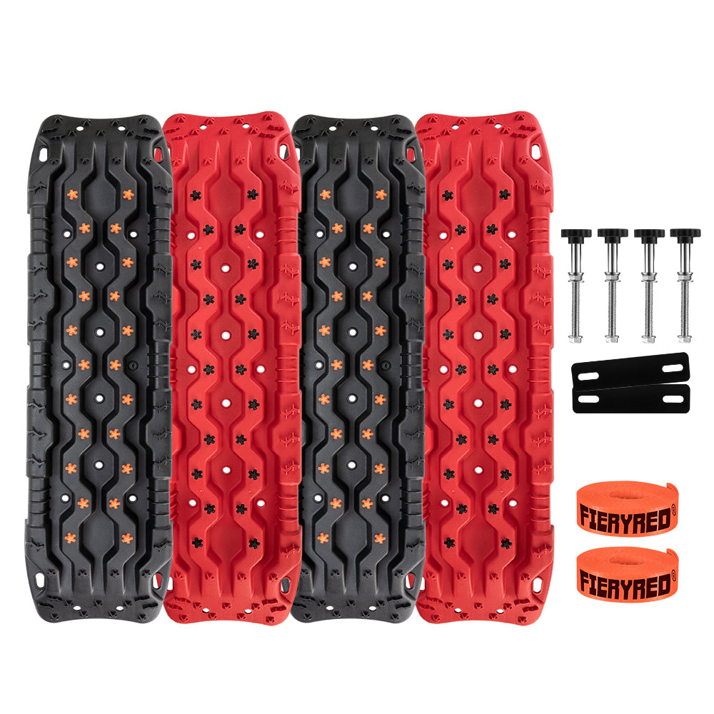 Fieryred Recovery Tracks /w Mounting Pins 15T Board 4WD Sand Track Snow Mud 4x4 - Sunyee