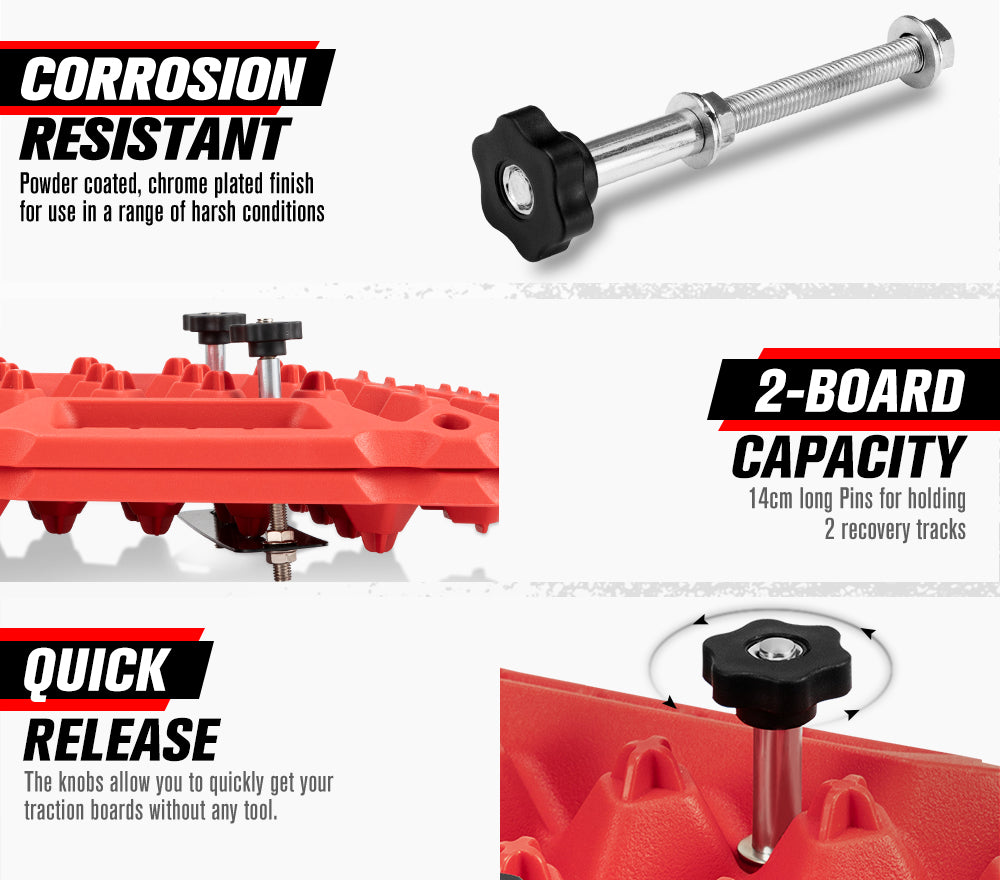 FIERYRED Pair 15T Recovery Tracks Red - Sunyee