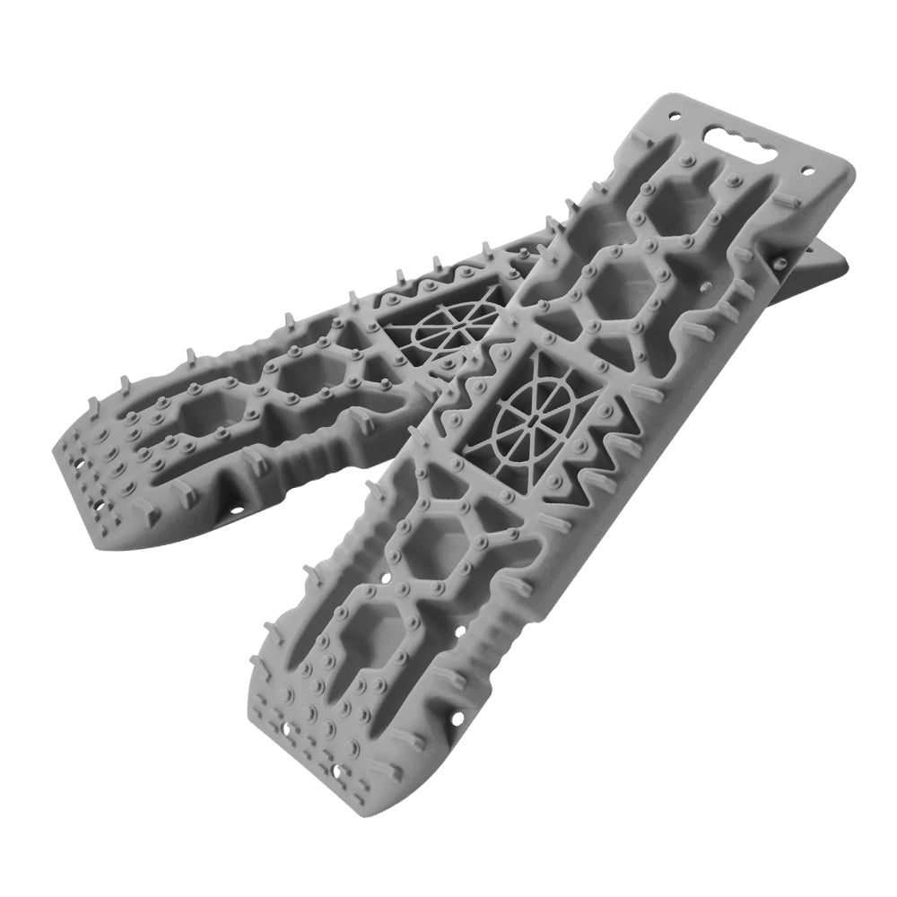 Fieryred Recovery Tracks Board 10T Sand Mud Snow Grass 4WD Accessory Grey 1Pair - Sunyee