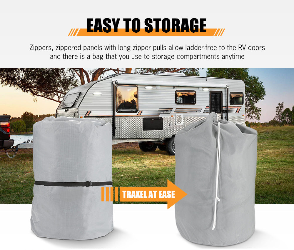 San Hima 18-20ft Caravan Cover Heavy Duty Campervan 4 Layer UV Carry bag Covers - Sunyee