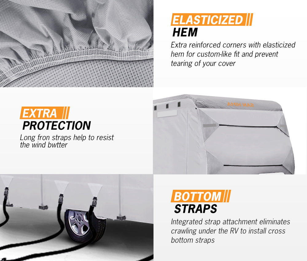 San Hima 18-20ft Caravan Cover Heavy Duty Campervan 4 Layer UV Carry bag Covers - Sunyee