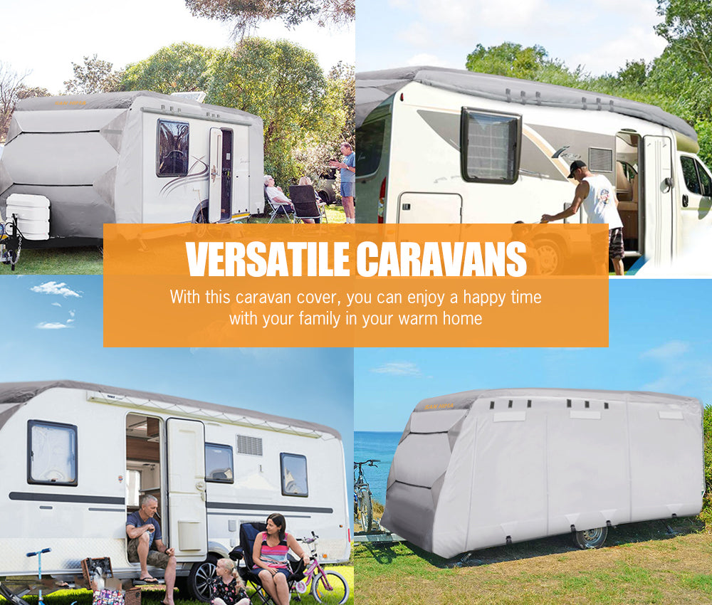San Hima Heavy Duty 22-24ft 4 Layer Caravan Campervan Cover UV Carry bag - Sunyee