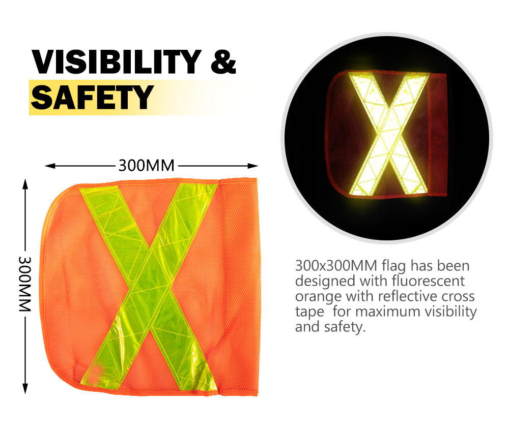 San Hima 4WD Recovery Sand Flag Safety Flag Simpson Desert Quick Connector 3x1M - Sunyee