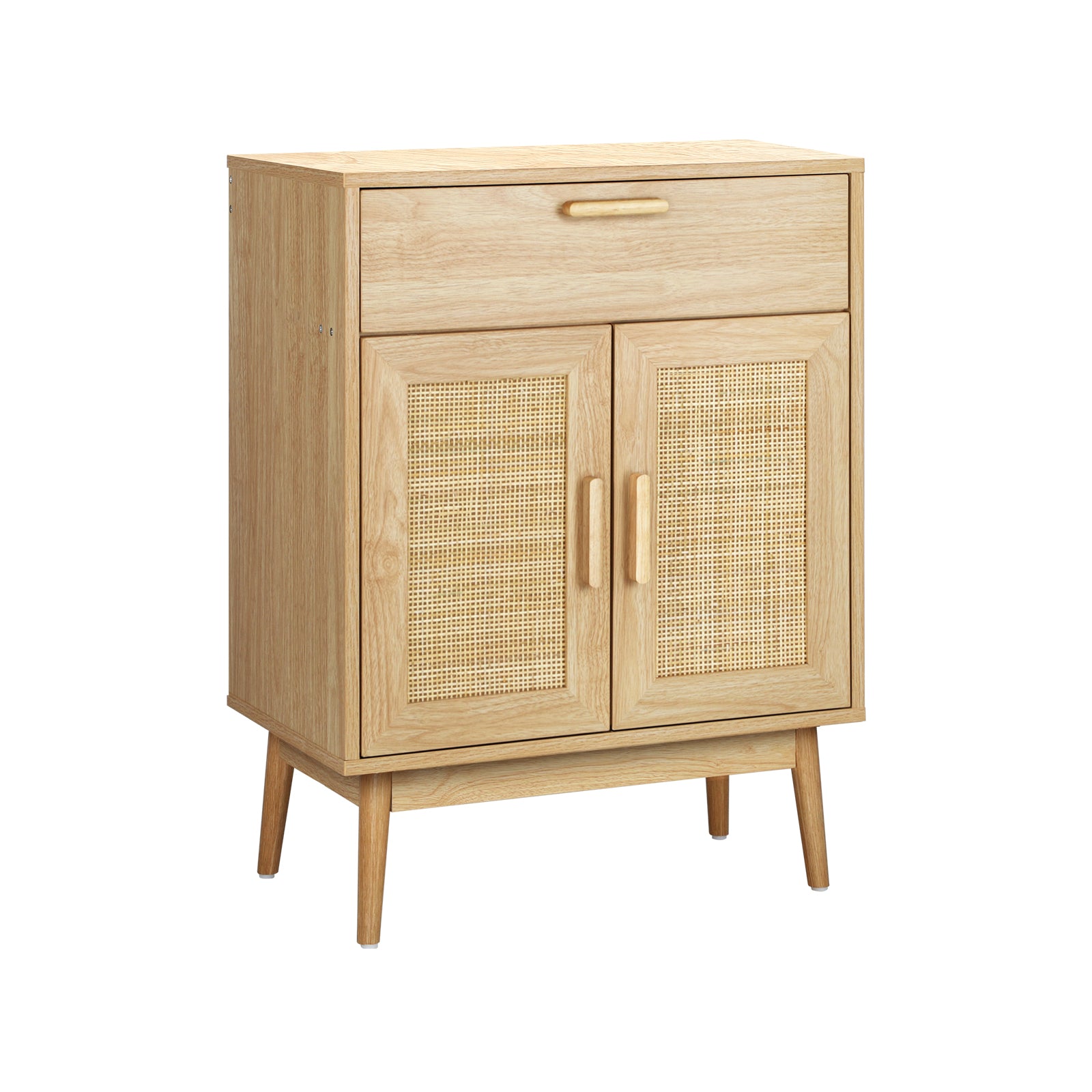Oikiture Sideboard Cabinet Buffet Rattan Furniture Cupboard Hallway Table Wood - Sunyee