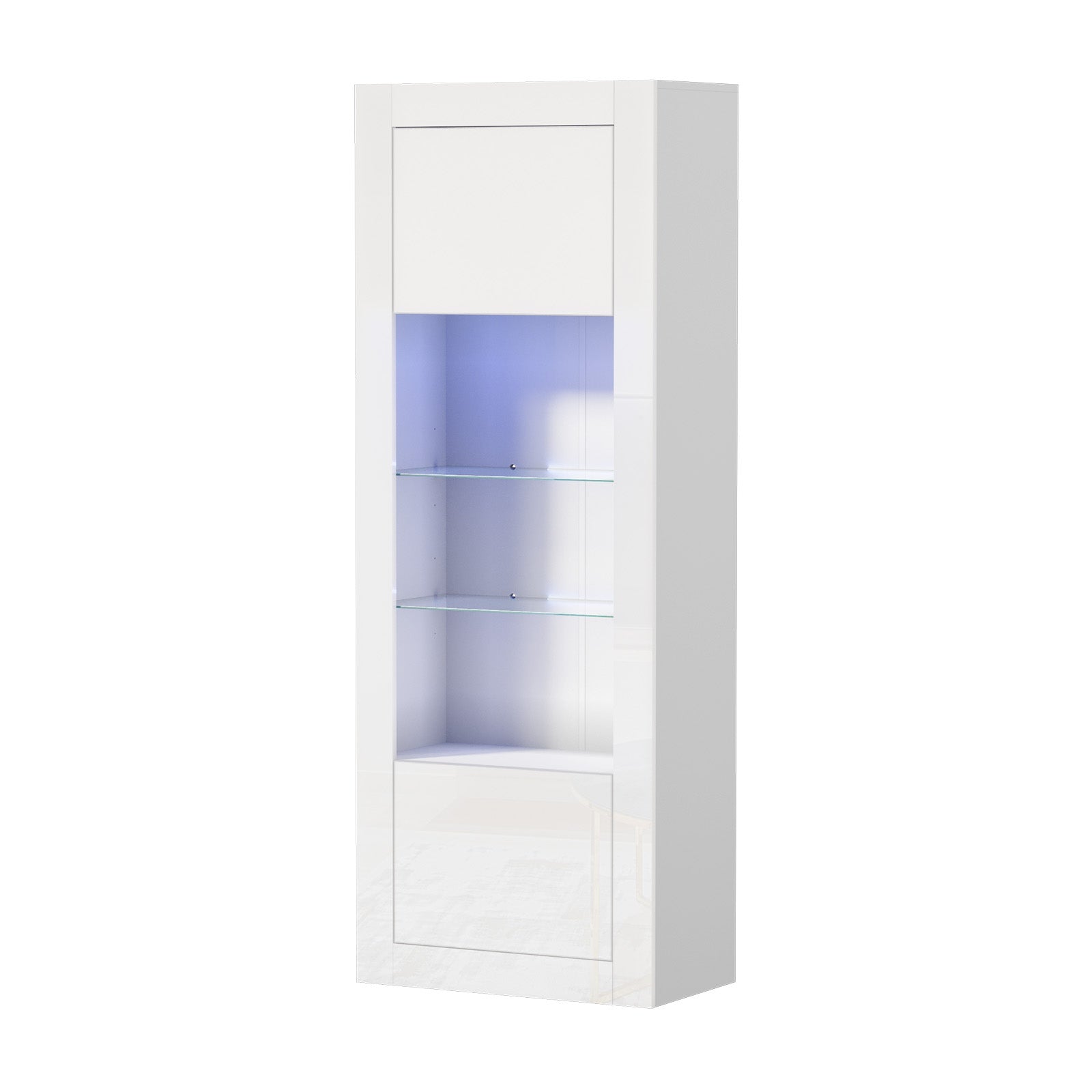 Oikiture Display Cabinet Buffet Sideboard Storage Cupboard LED Lights 170cm