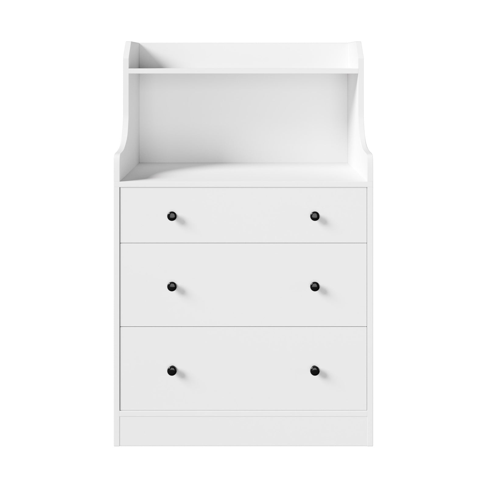 Oikiture Sideboard Buffet Cupboard 3 Chest of Drawers Storage Shelf Table White - Sunyee