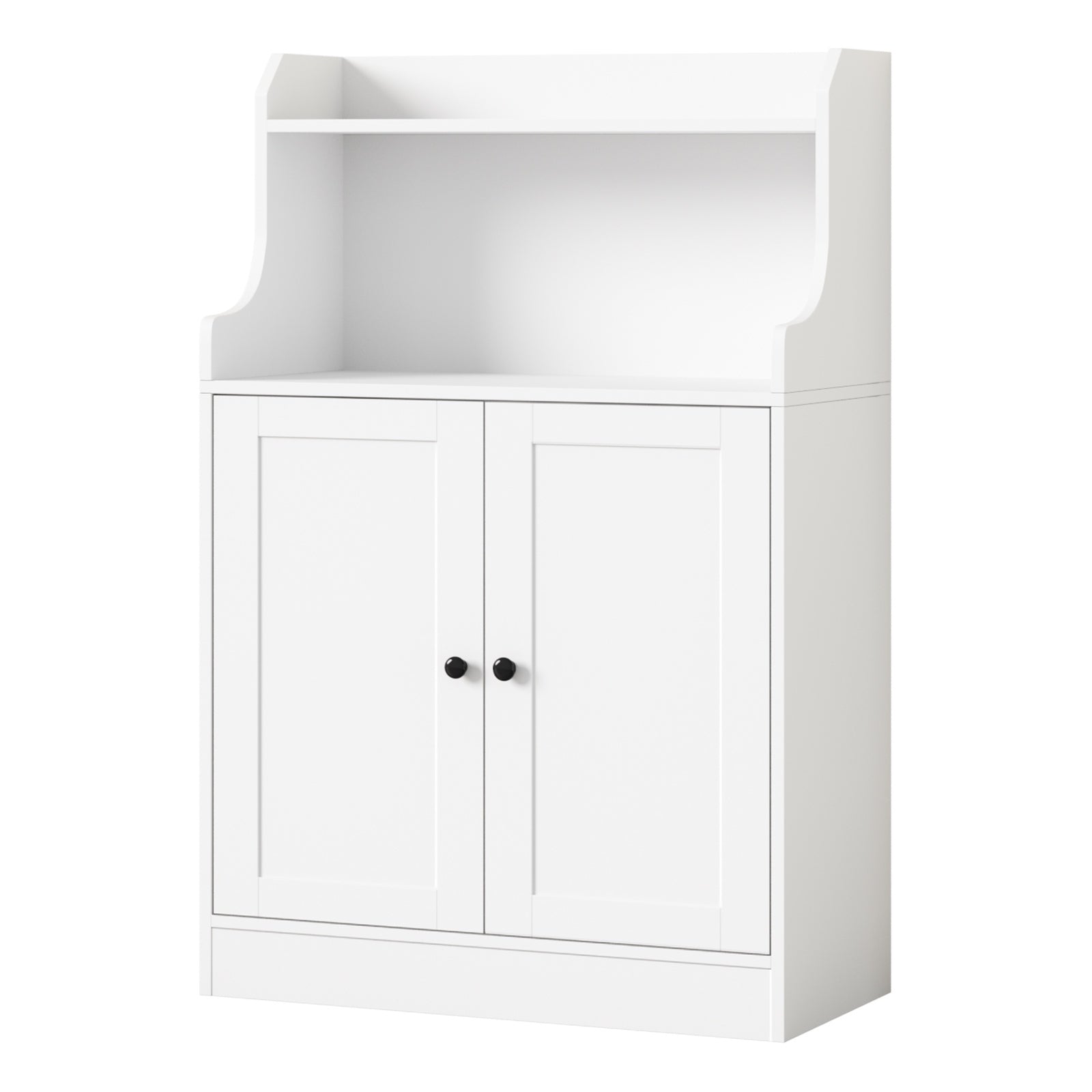 Oikiture Buffet Sideboard Cupboard Storage Cabinet 2 Doors Hallway Table White - Sunyee