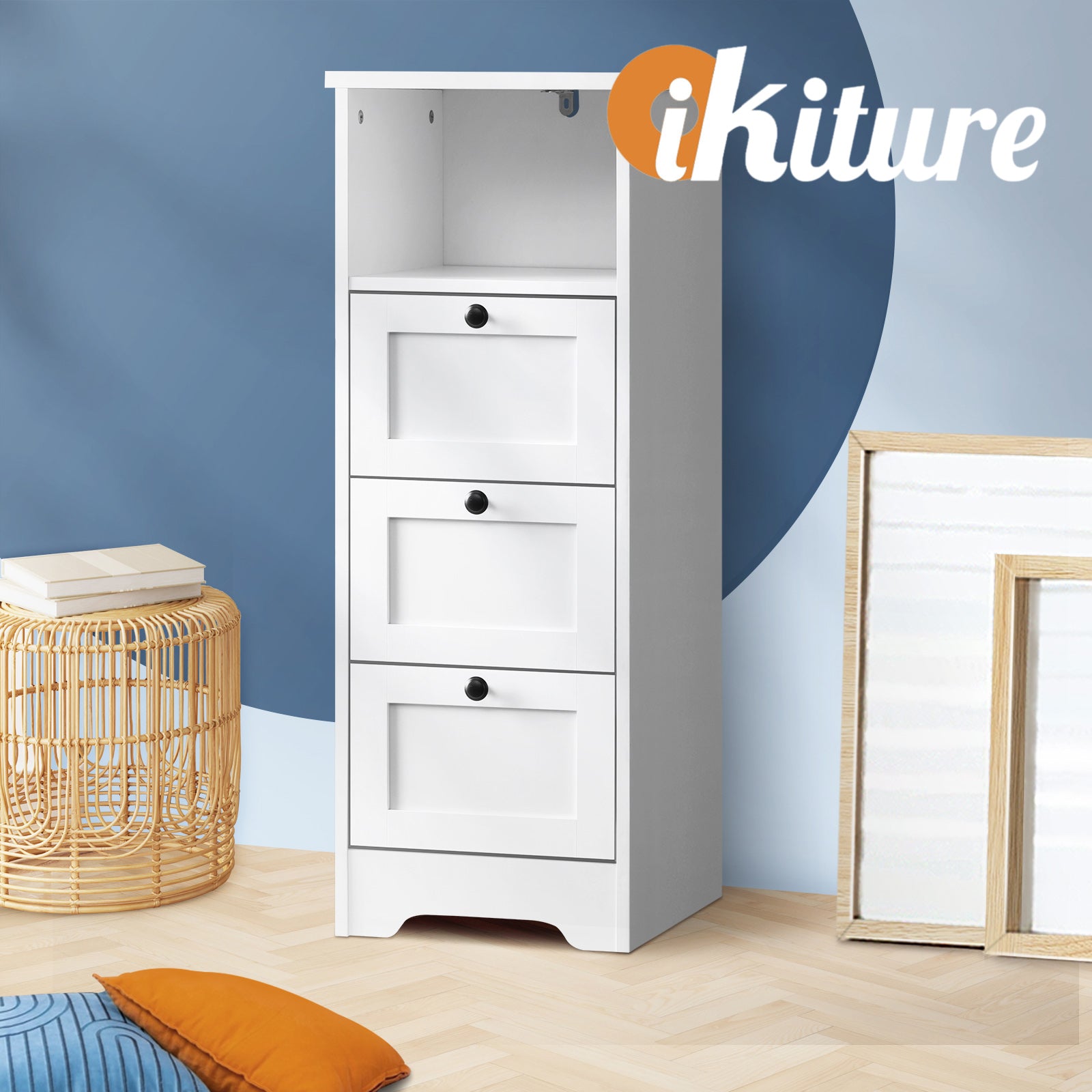 Oikiture Storage Cabinet Sideboard Dresser Cupboard Hallway Hamptons Furniture - Sunyee