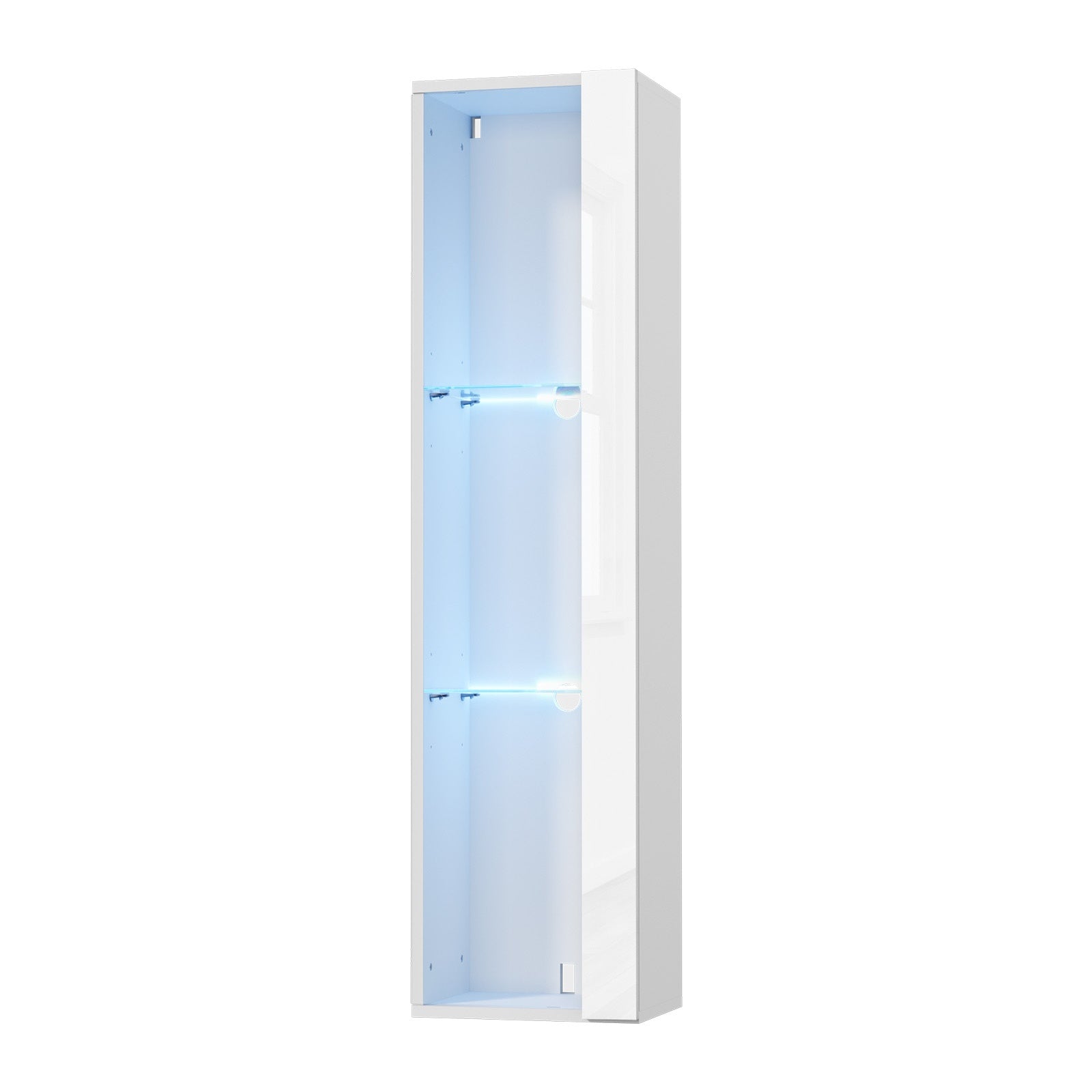 Oikiture Display Cabinet Sideboards Cupboard Wall Storage Unit LED Light 120cm