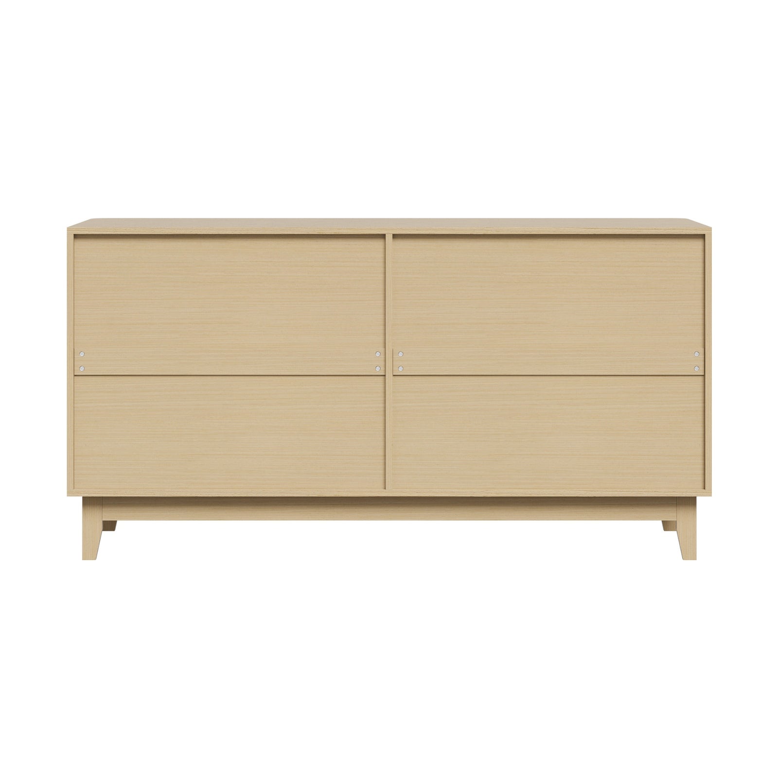 Oikiture Buffet Sideboard Storage Cabinet 4 Doors Cupboard Hallway Table Natural - Sunyee