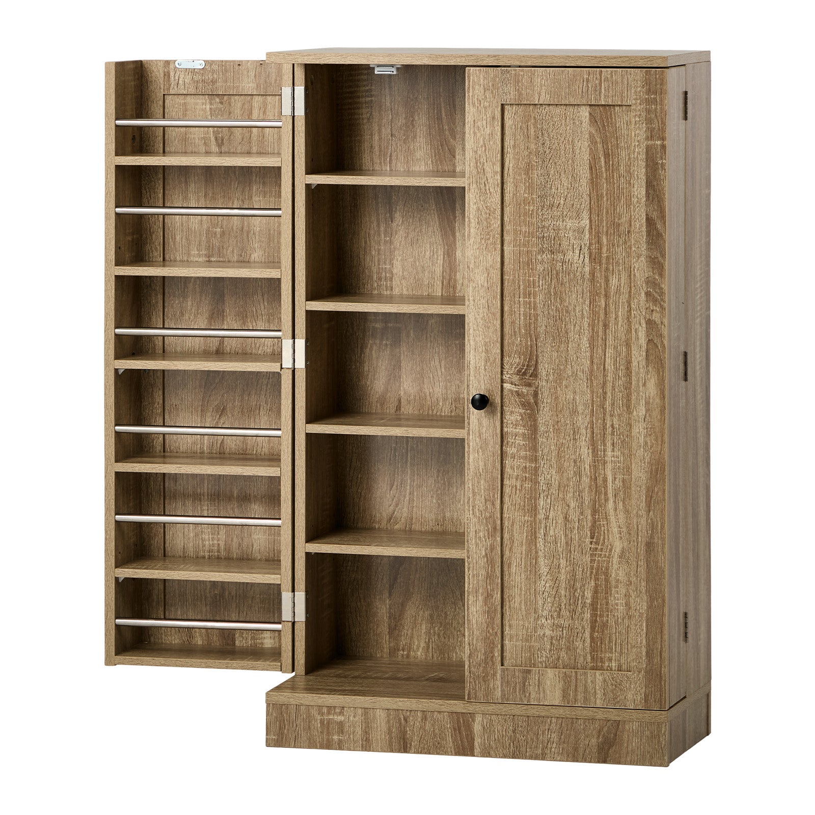 Oikiture Buffet Sideboard Cabinet 2 Door Cupboard Pantry Kitchen Storage Natural