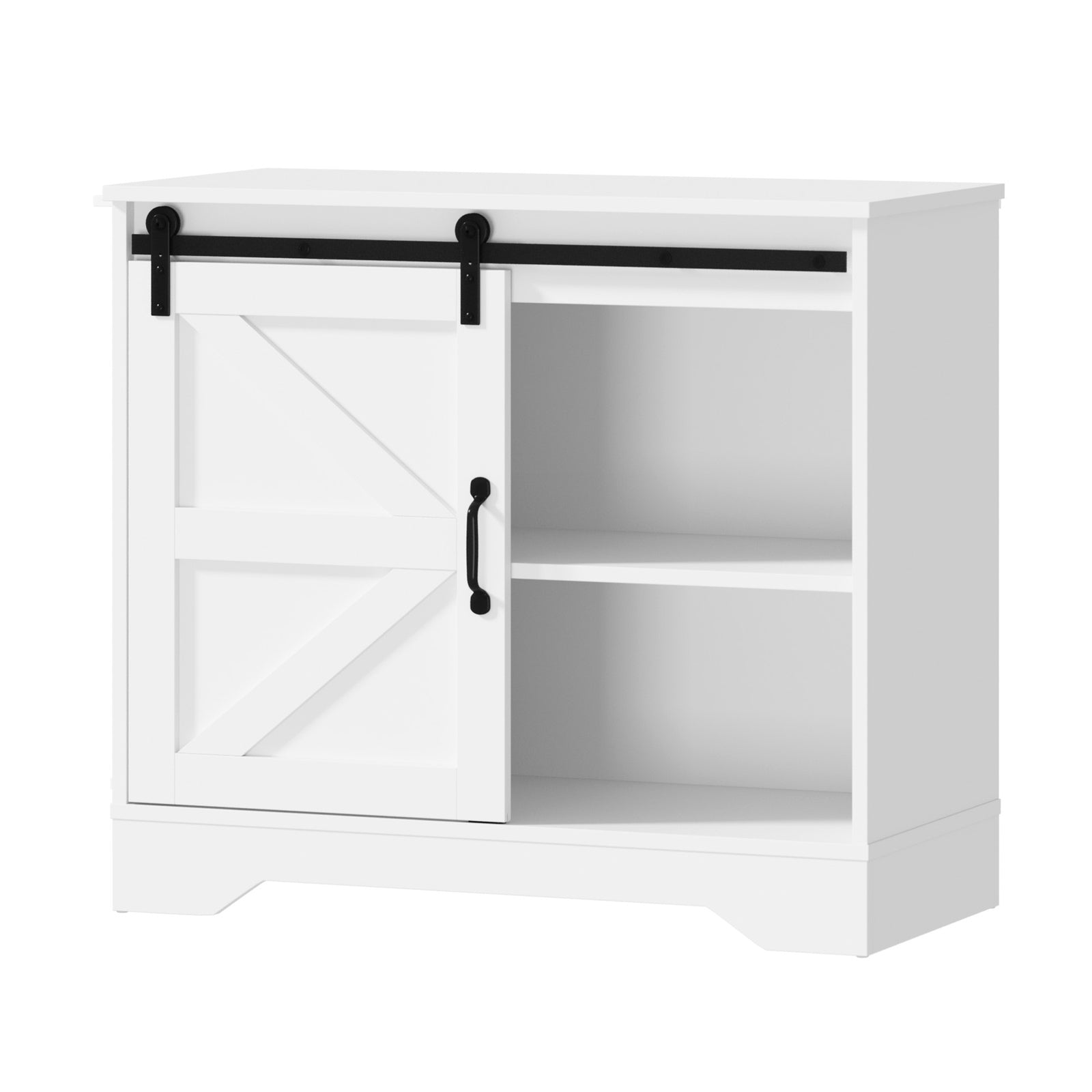 Oikiture Buffet Sideboard Cabinet Pantry Storage Cupboard Sliding Door White - Sunyee