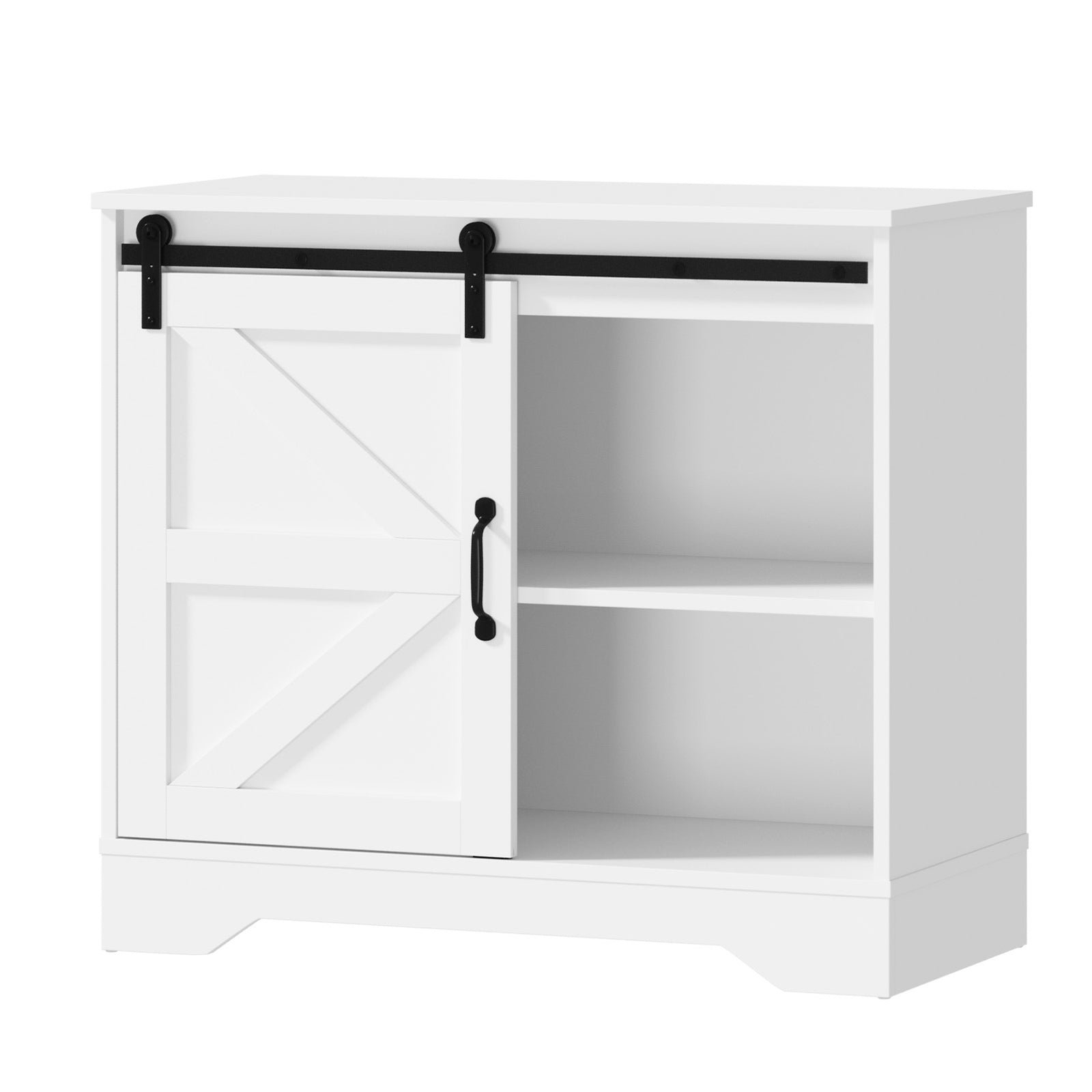 Oikiture Buffet Sideboard Cabinet Pantry Storage Cupboard Sliding Door White - Sunyee